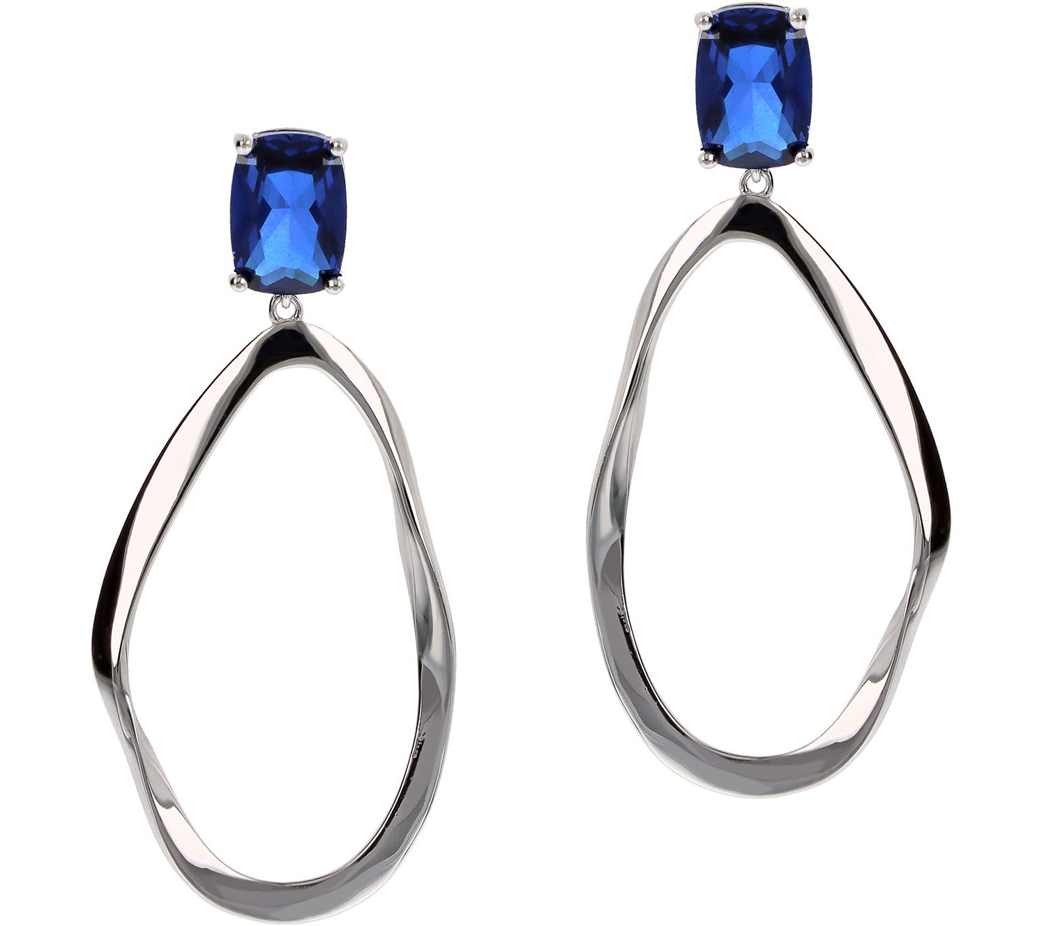 Louis Dell'Olio Sterling 7.00 cttw Free Form Earrings