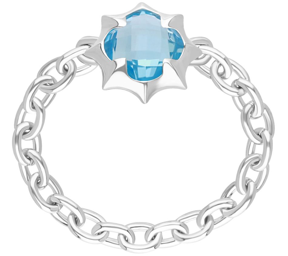Margo Manhattan Sterling Silver Blue Topaz ZoeyRing