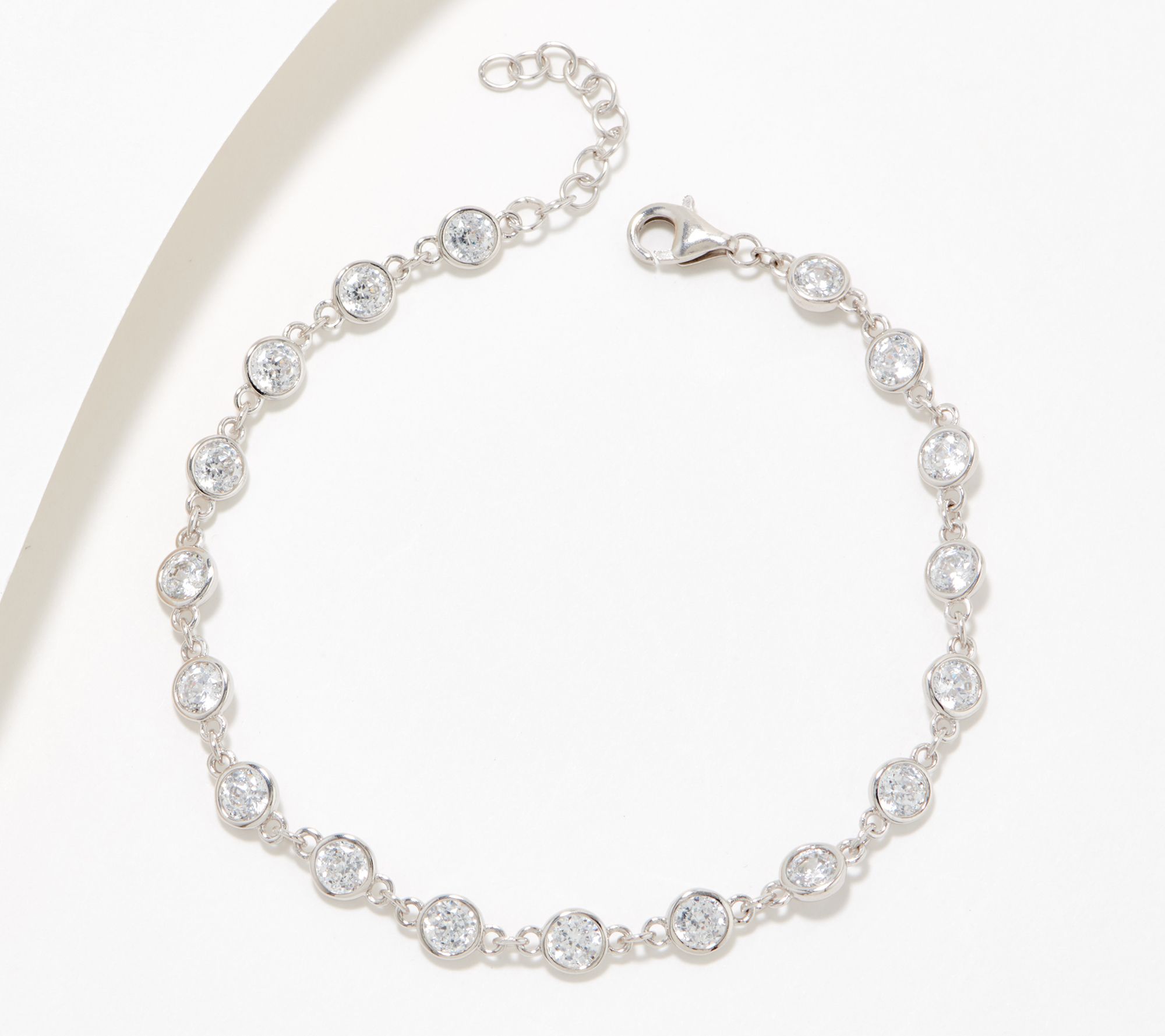 "As Is" Diamonique-By- The-Yard 100 Facet Tennis Bracelet