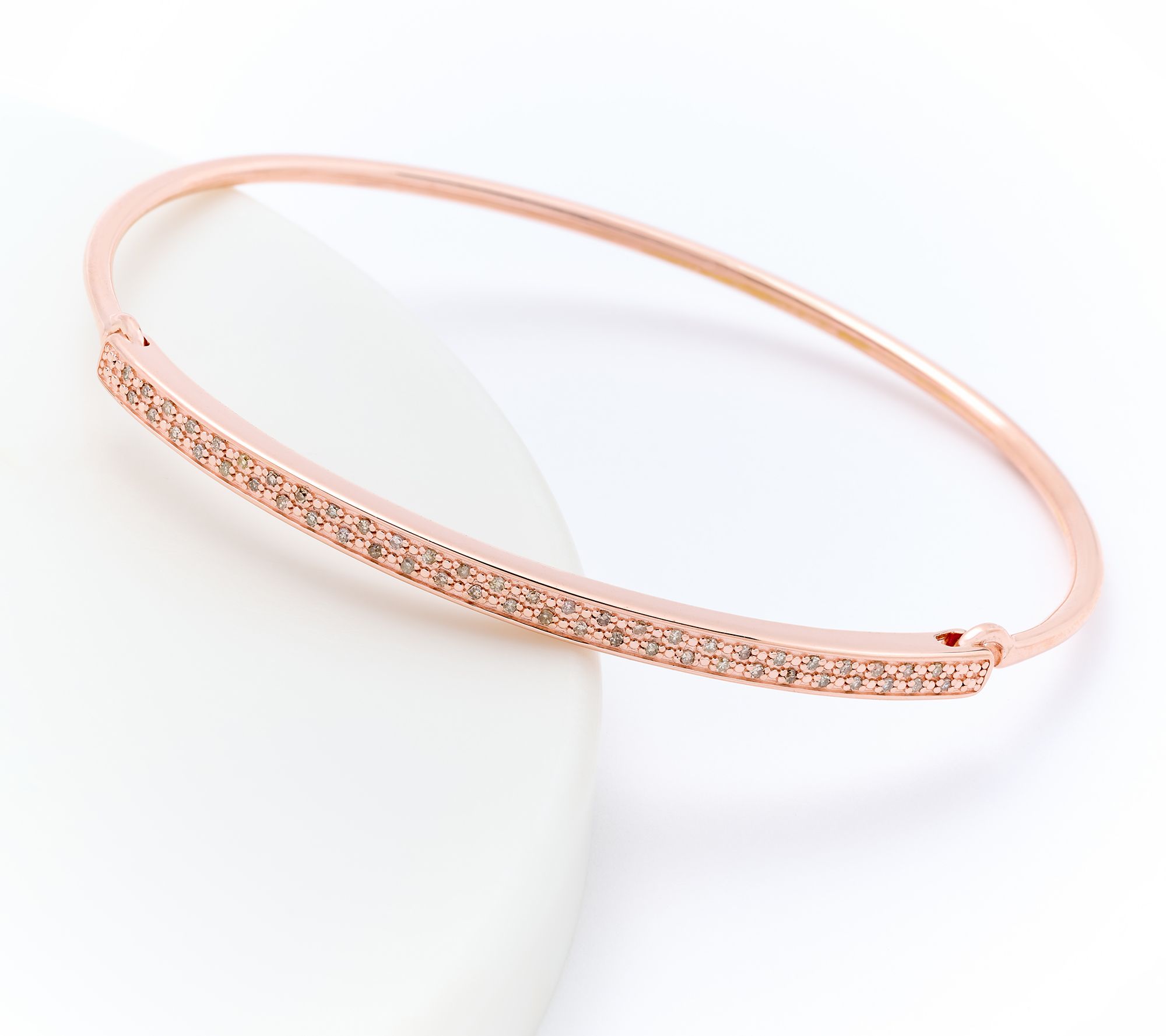 Accents by Affinity Pave Colored Diamond Bangle 0.23 cttw Sterl