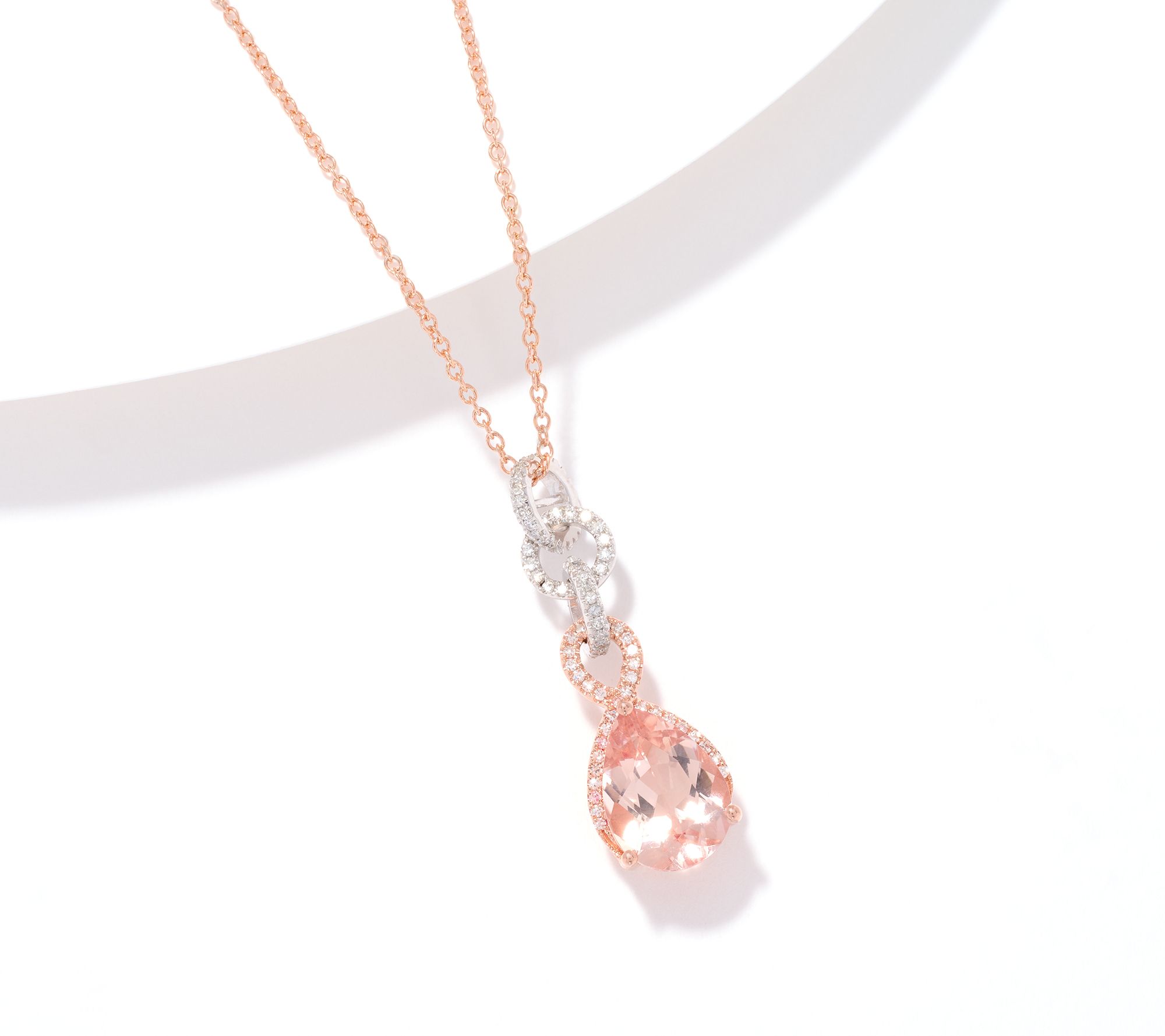 Effy Morganite and Diamond Pendant, 14K Gold