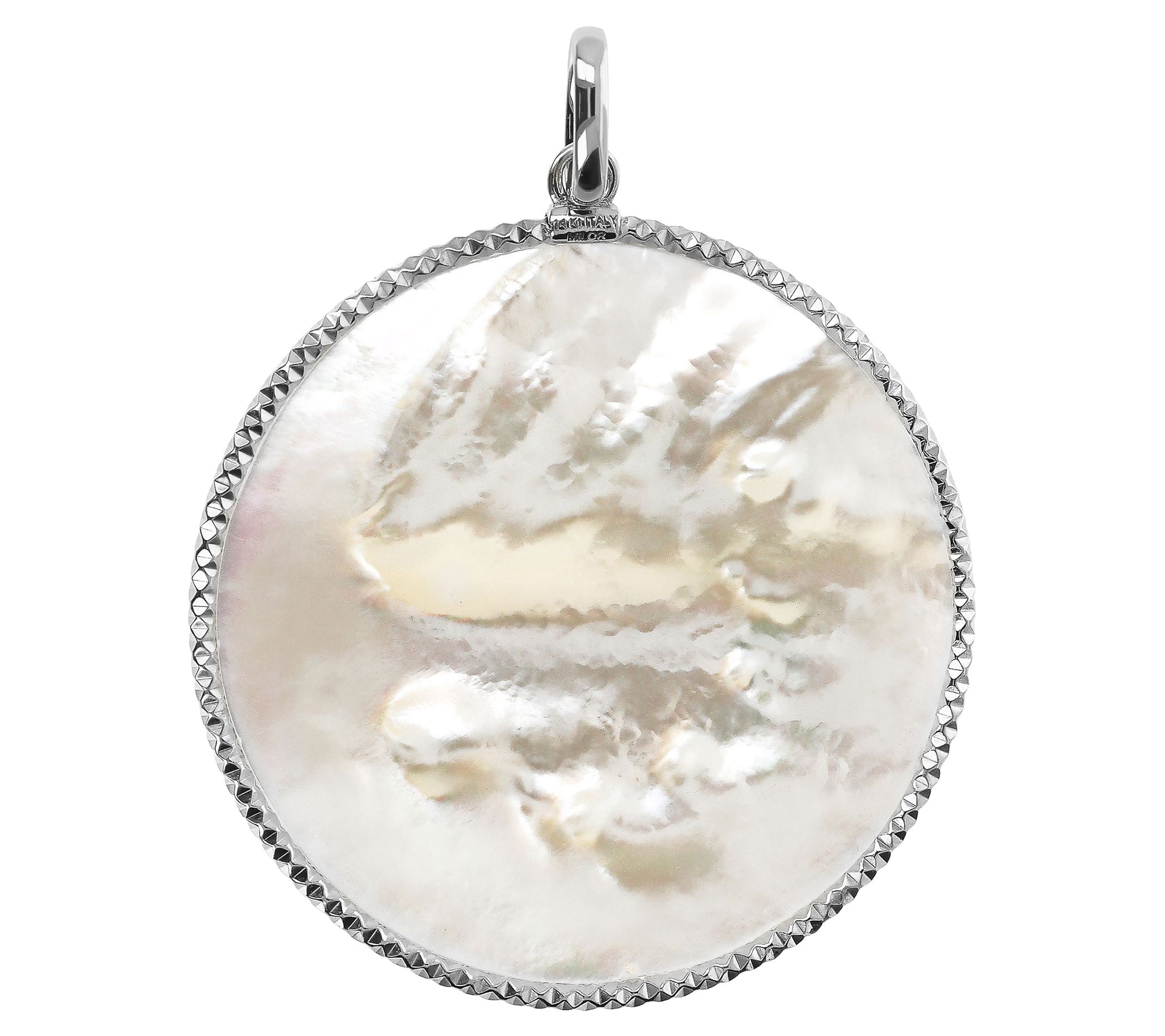 Italian Gold Mother Of Pearl Pendant, 14K