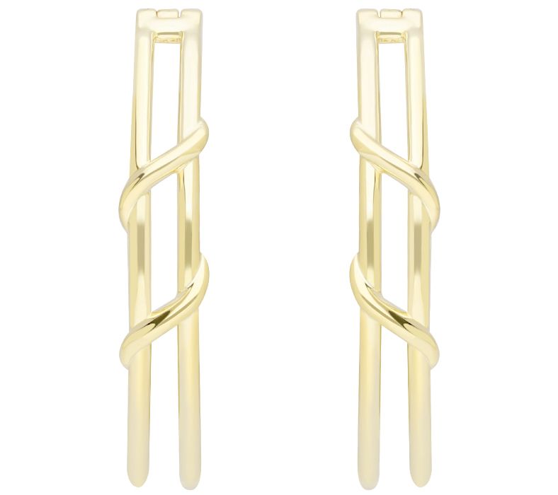 Ariva 18K Gold Clad Allegra Hoop Earrings