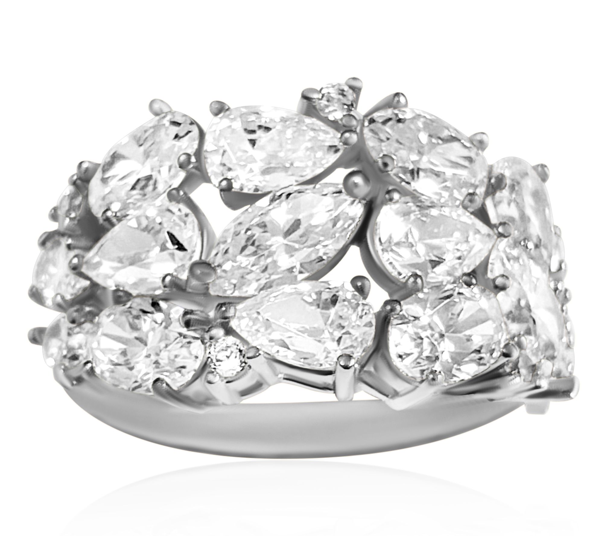 Diamonique x Kathy Levine 6.60 cttw Splurge Ring, Sterling