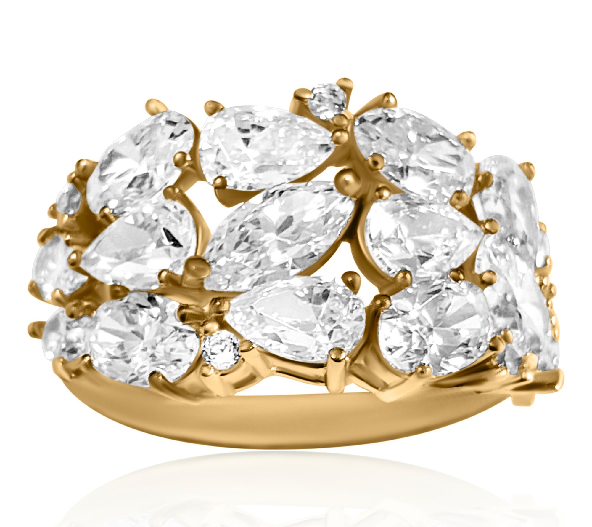 Diamonique x Kathy Levine 6.60 cttw Splurge Ring, Sterling