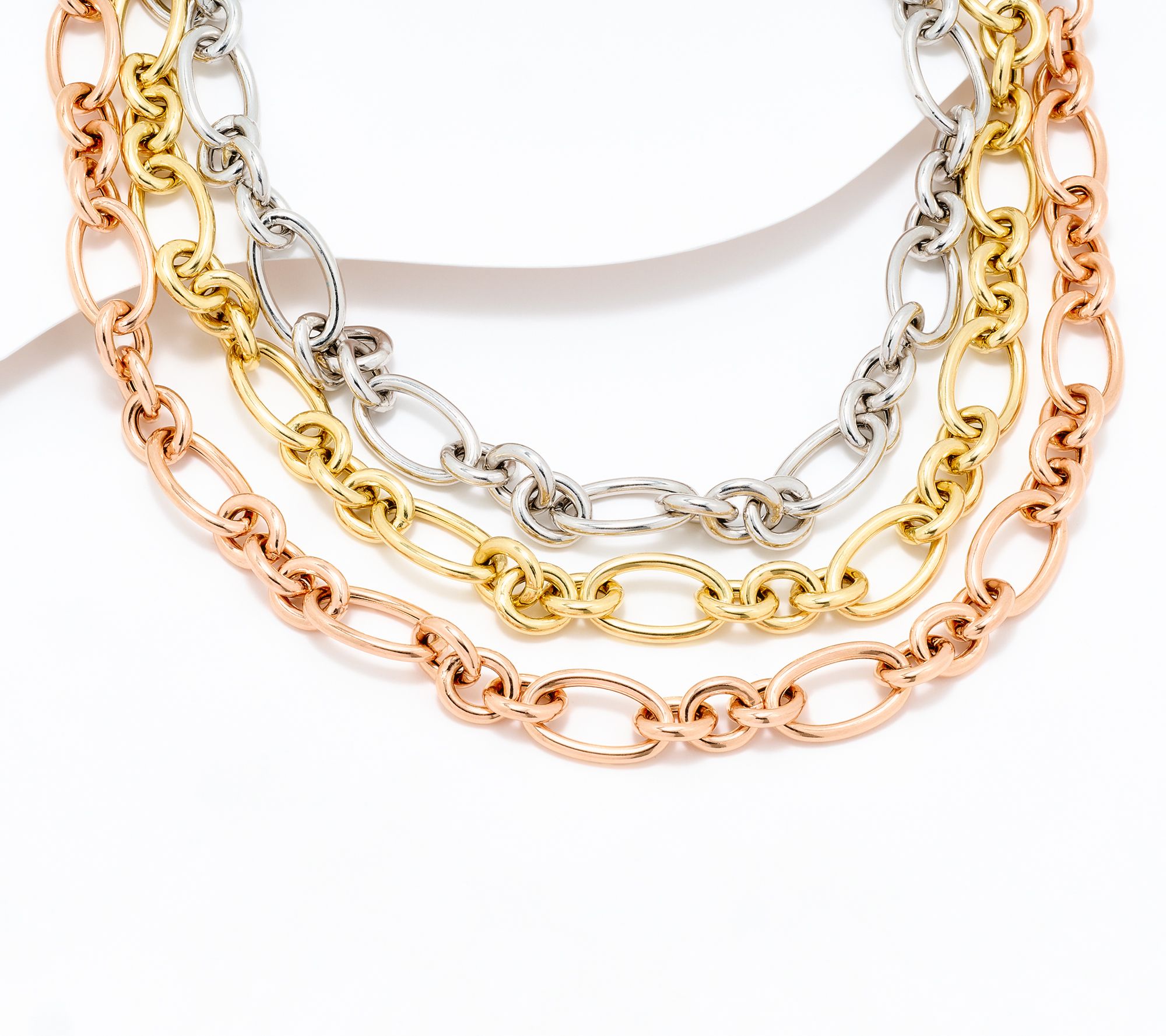 David Markstein Bronze 60" Fancy Rolo Necklace