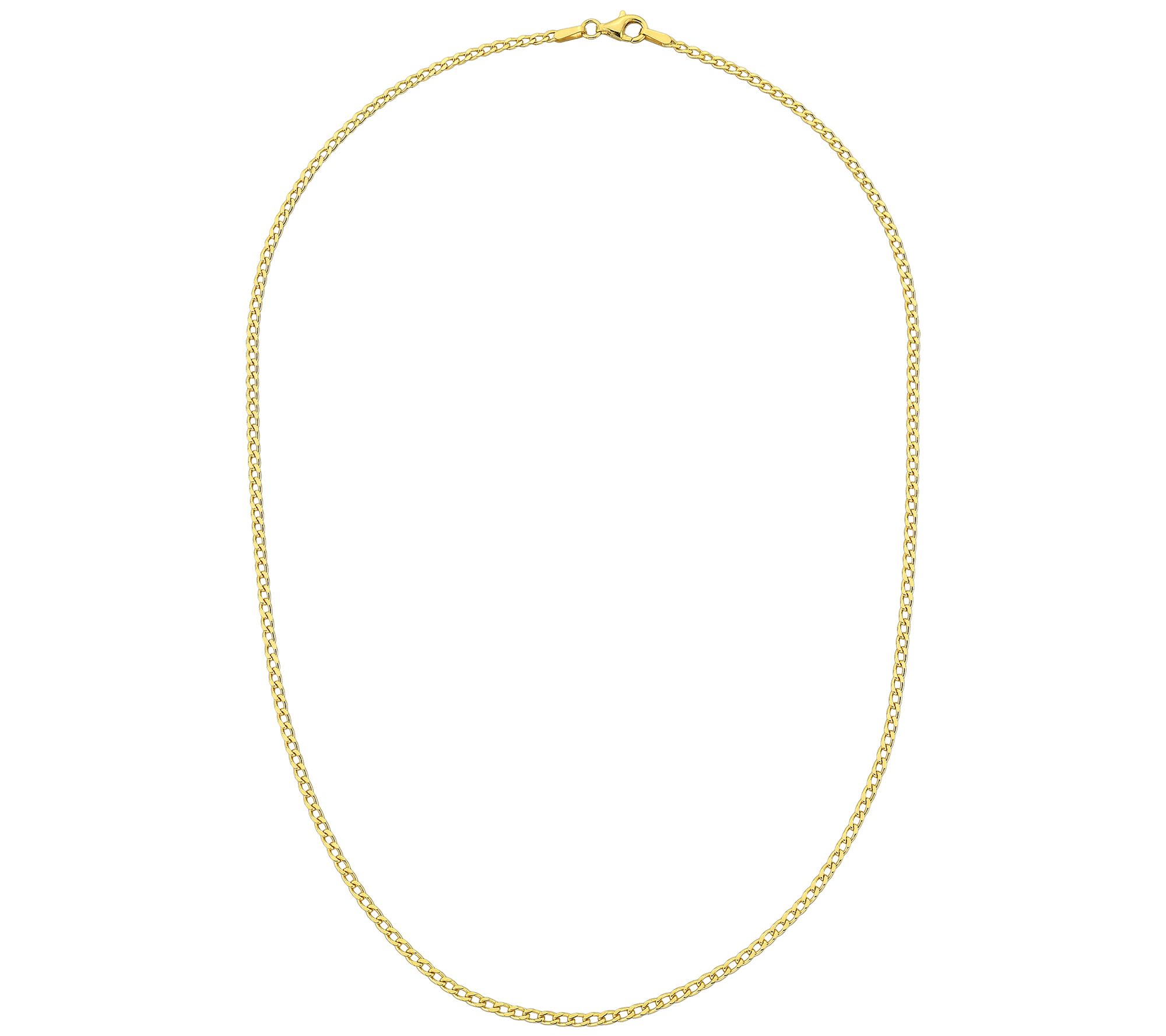 Silver Style Solid Curb Link Chain Necklace, Sterling
