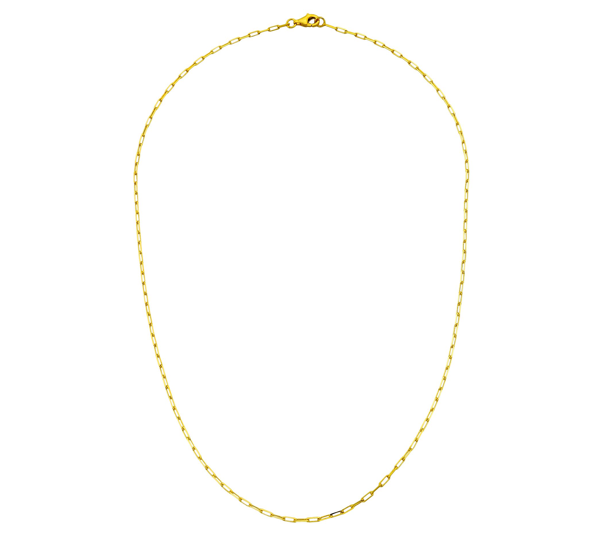 Silver Style 1.7mm Solid Paperclip Chain Necklace, Sterling