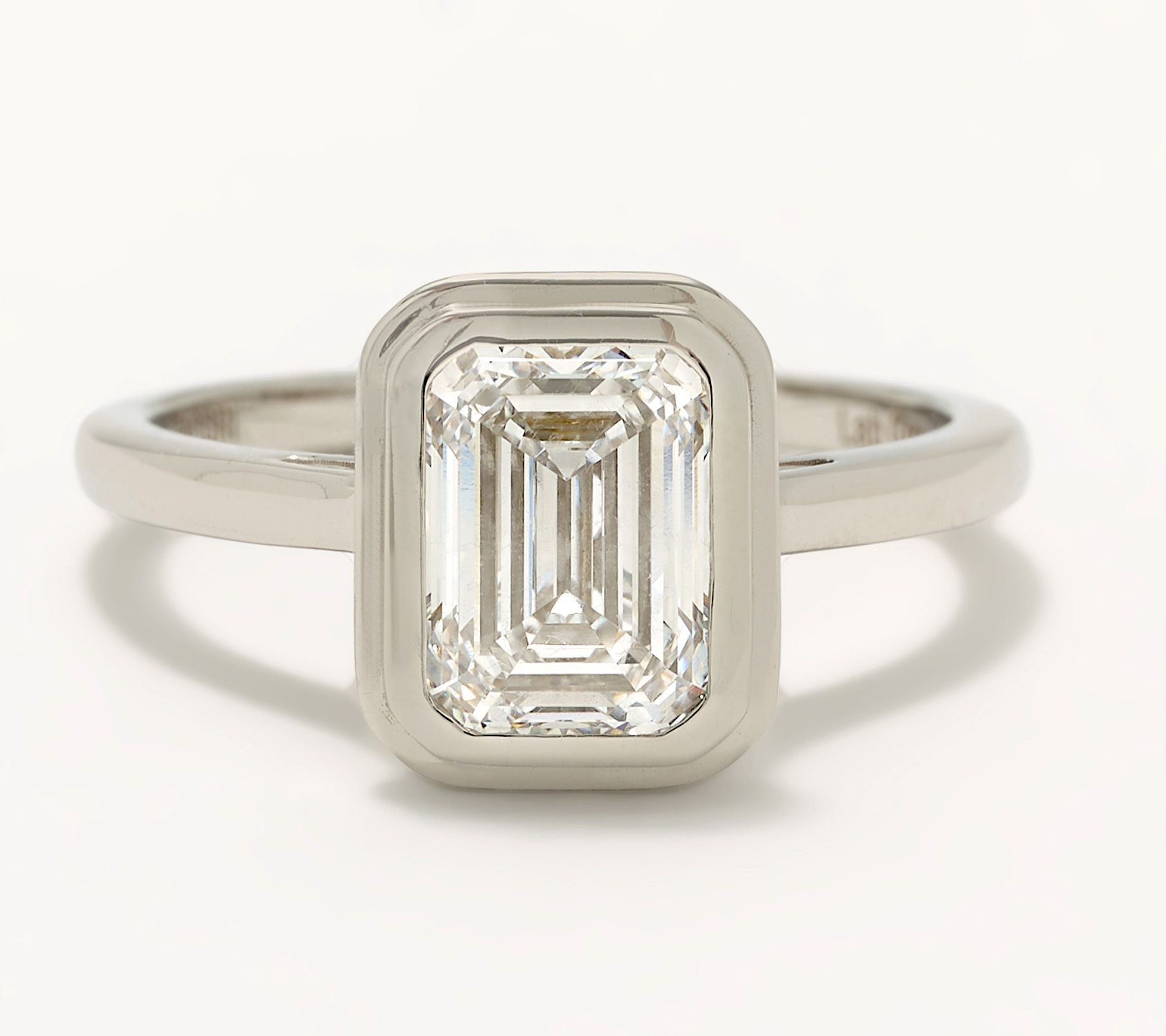 XO TACORI Lab Grown Diamond 2.00 cttw Emerald Bezel Ring, 14K
