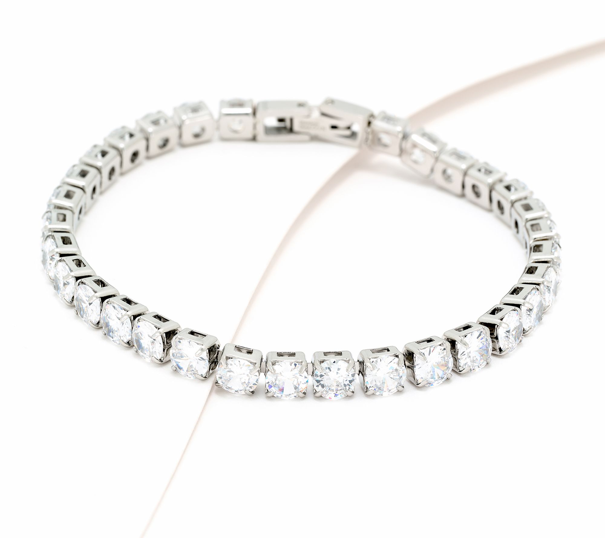 Steel by Diamonique Round Tennis Bracelet