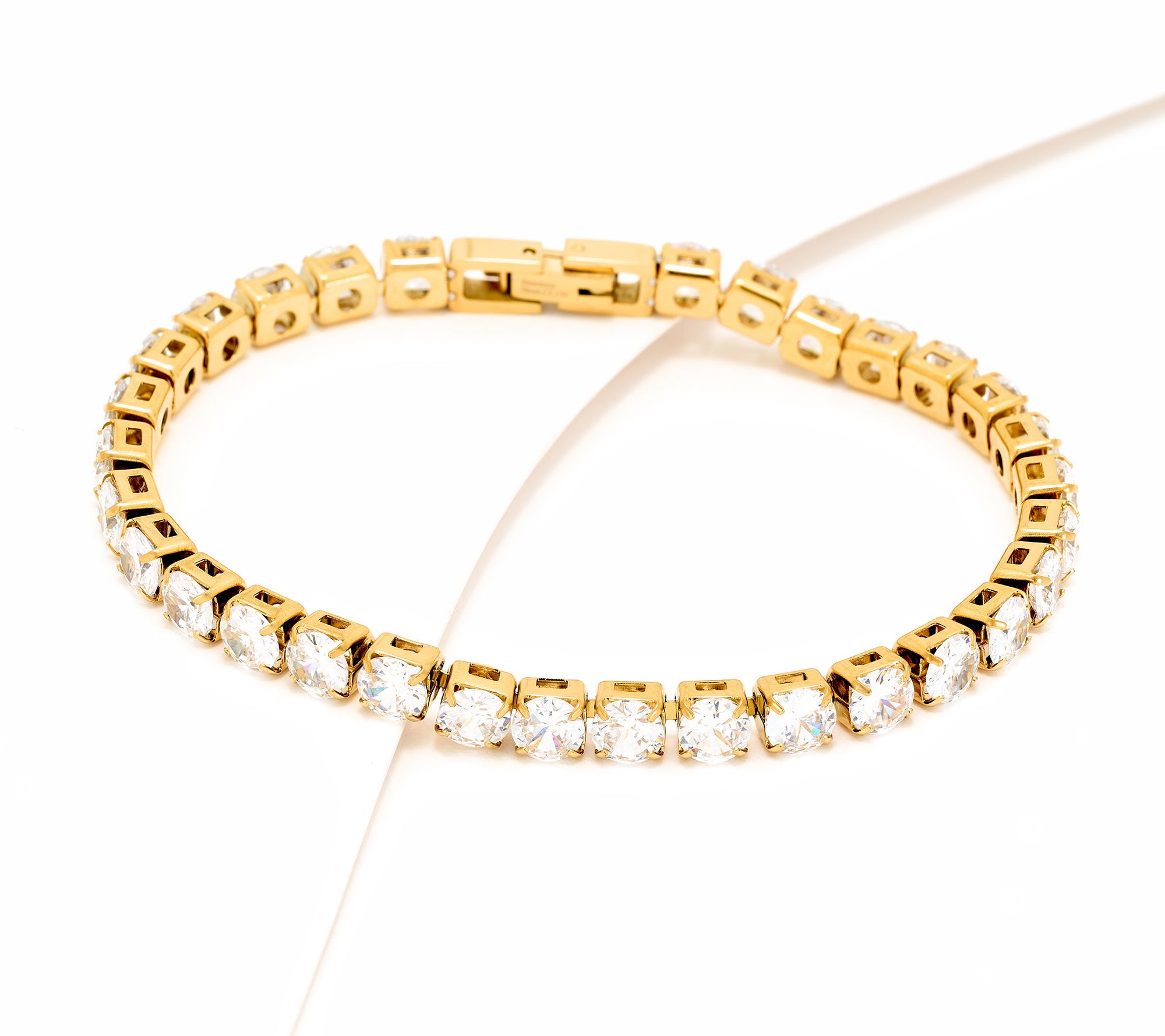 Steel by Diamonique Round Tennis Bracelet