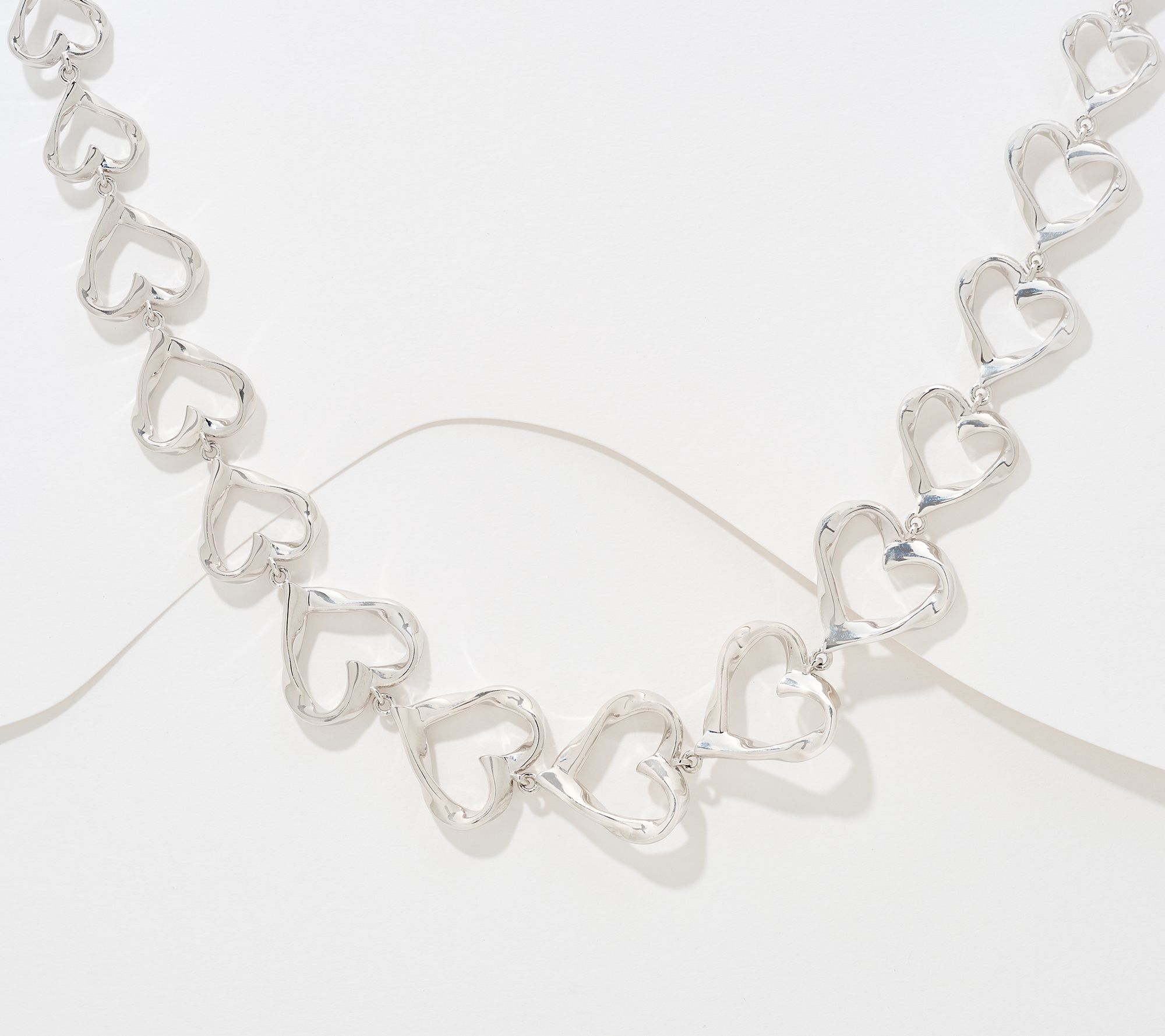 Christian James by Scott Grimes Sterling Silver Heart Link Necklace 40.5g