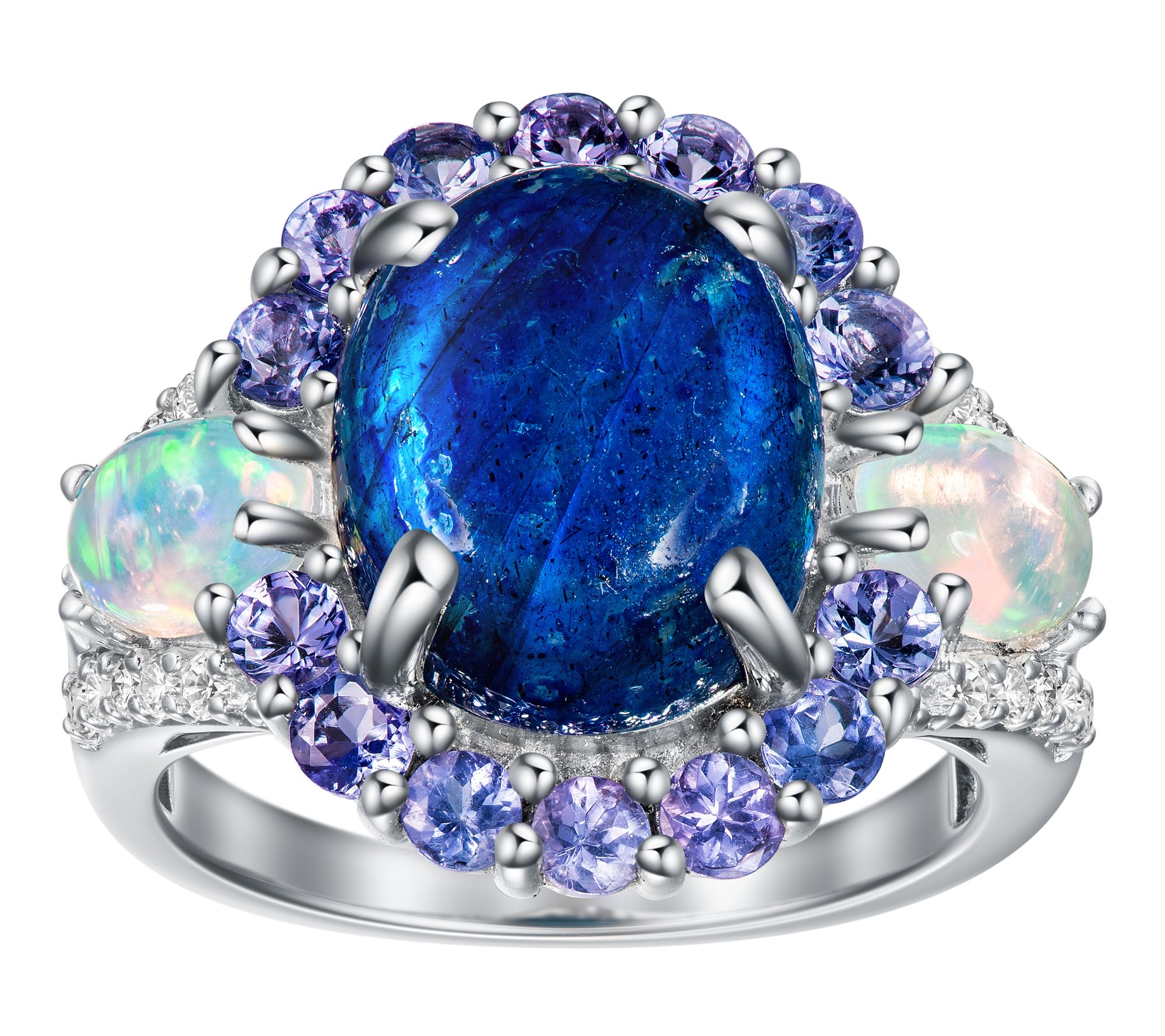Affinity Gems Dyed Labradorite & Tanzanite HaloRing, Sterling