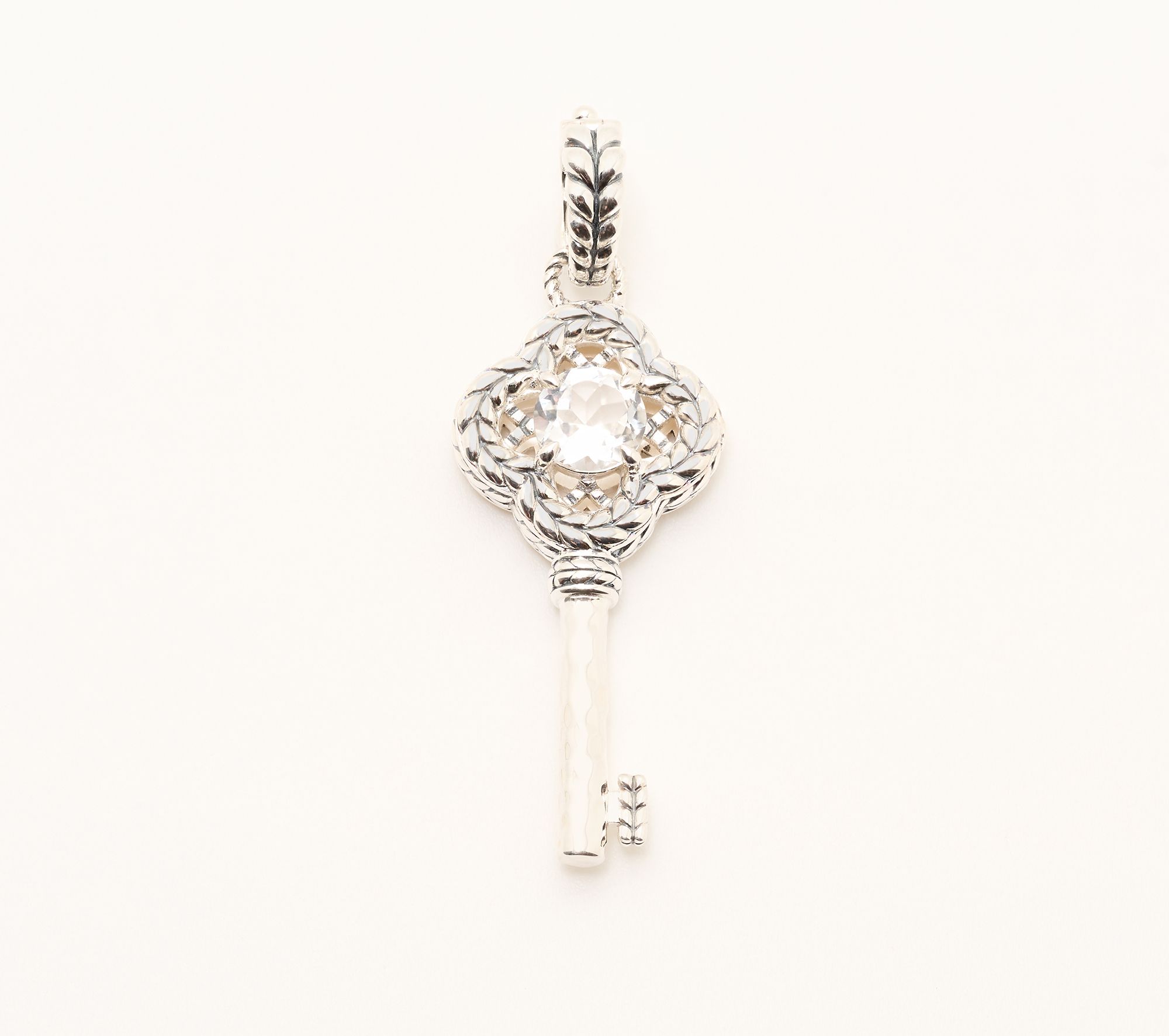 JAI Sterling Silver Gemstone Key of Love Enhancer