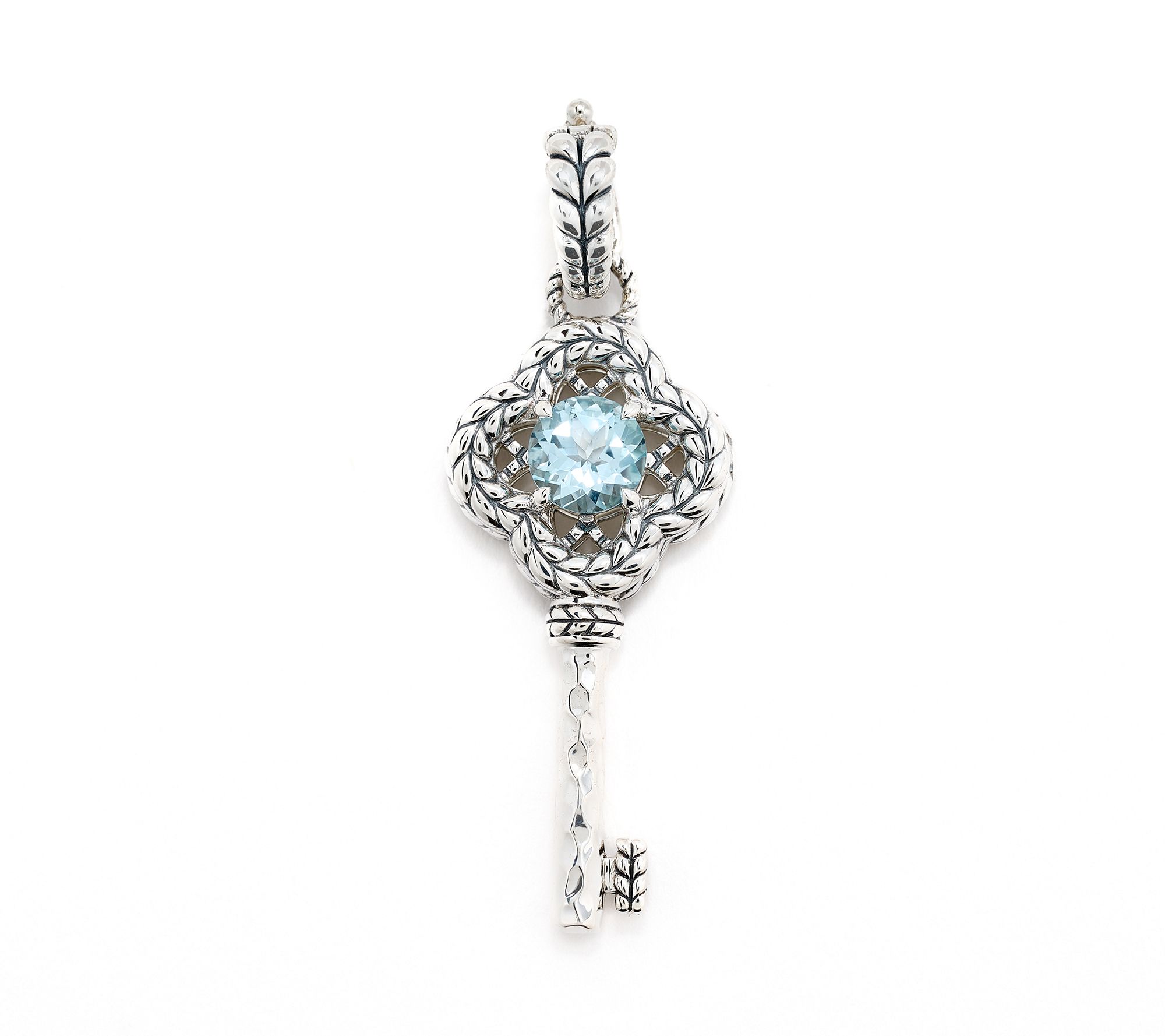 JAI Sterling Silver Gemstone Key of Love Enhancer