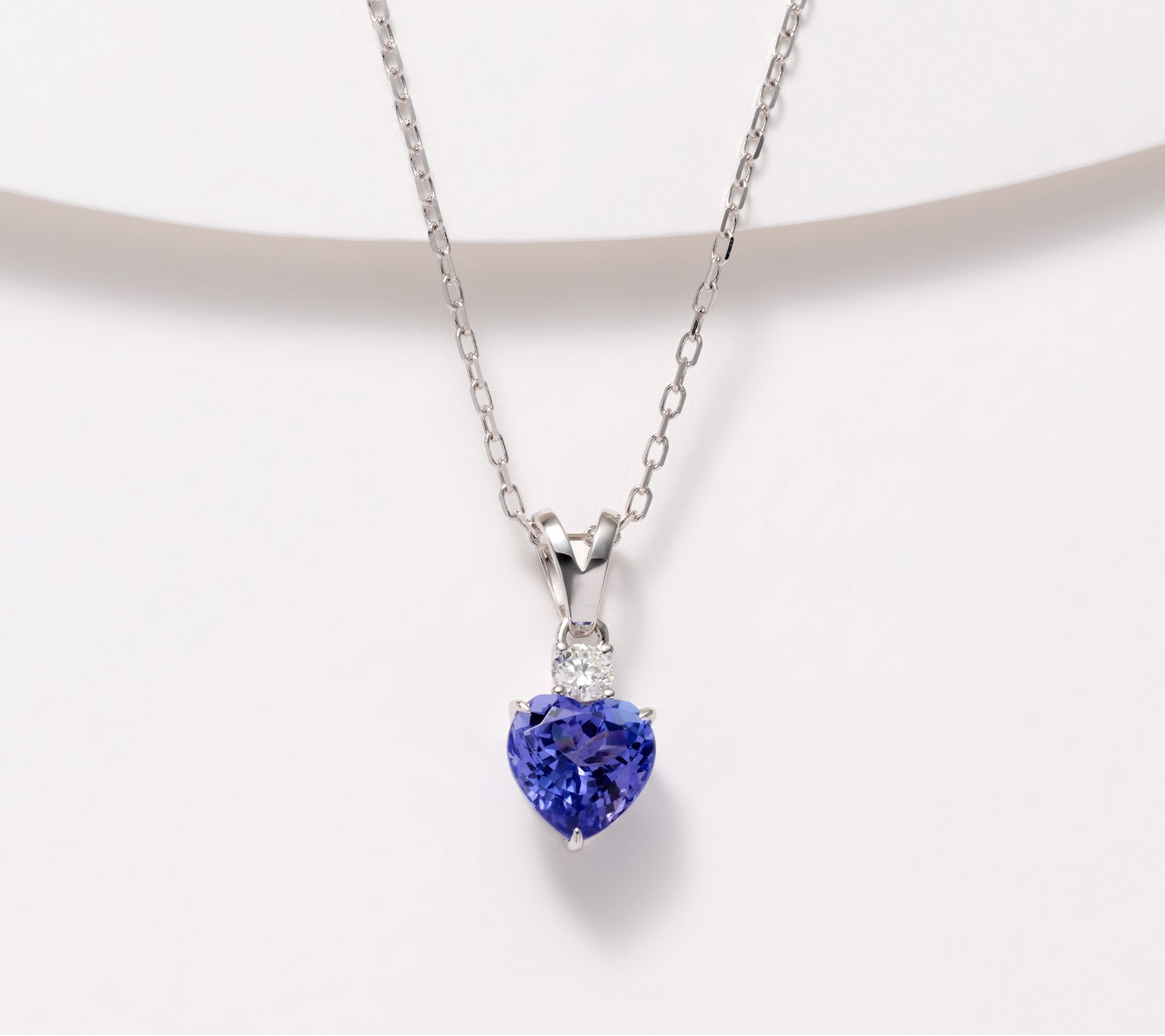Pure Tanzanite by Jeff Moseley 1.33 cttw Heart Pendant, 18K Gold