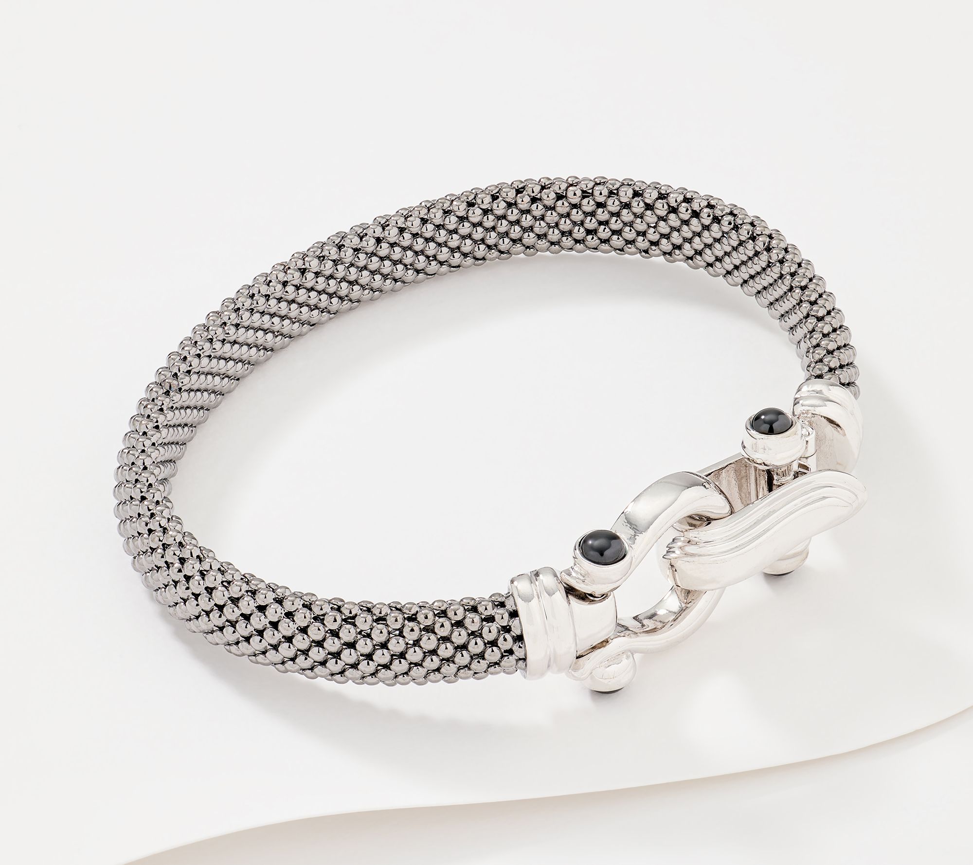 "As Is" David Markstein Bronze Mesh Status Buckle Clasp Bangle