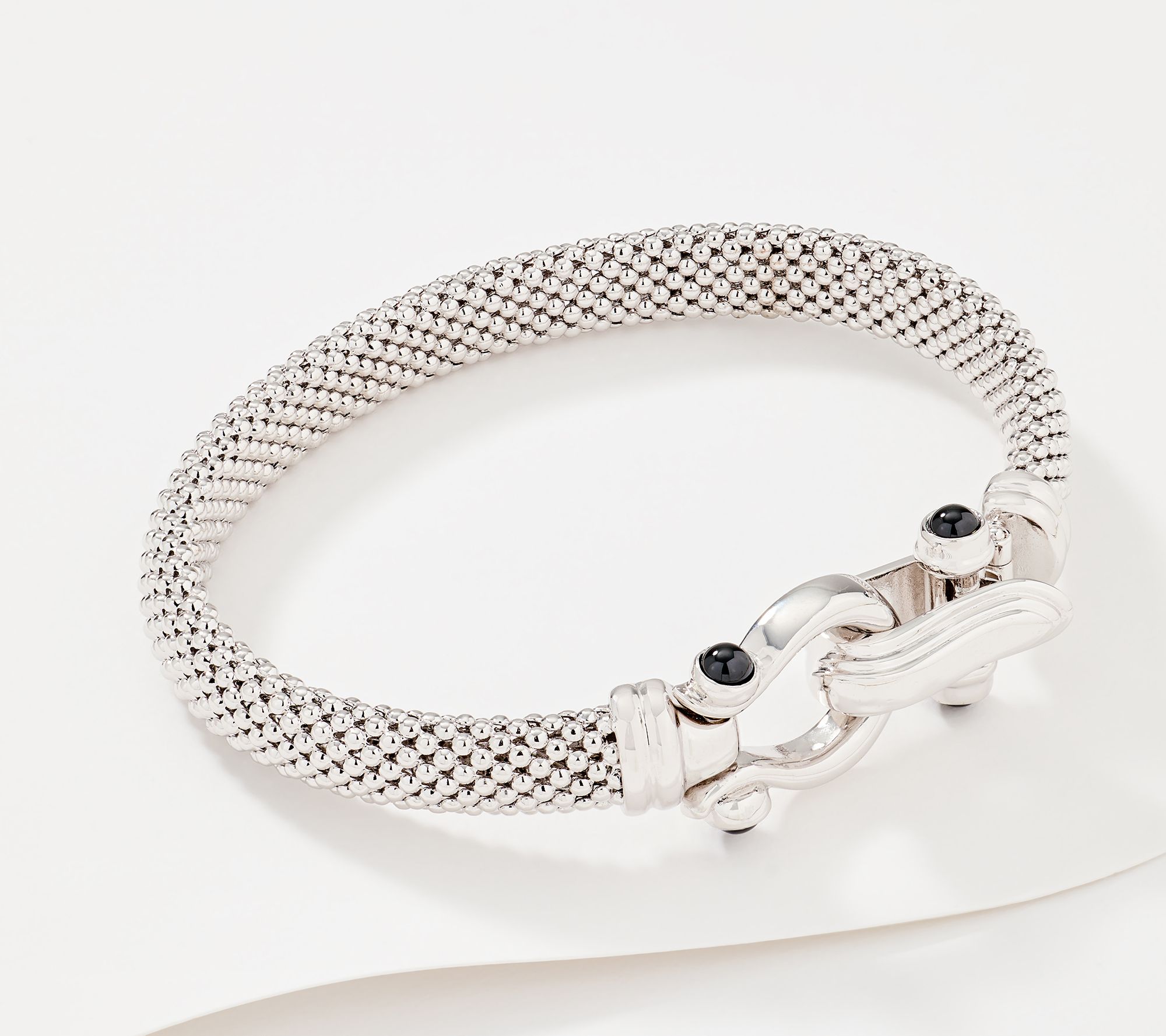 "As Is" David Markstein Bronze Mesh Status Buckle Clasp Bangle