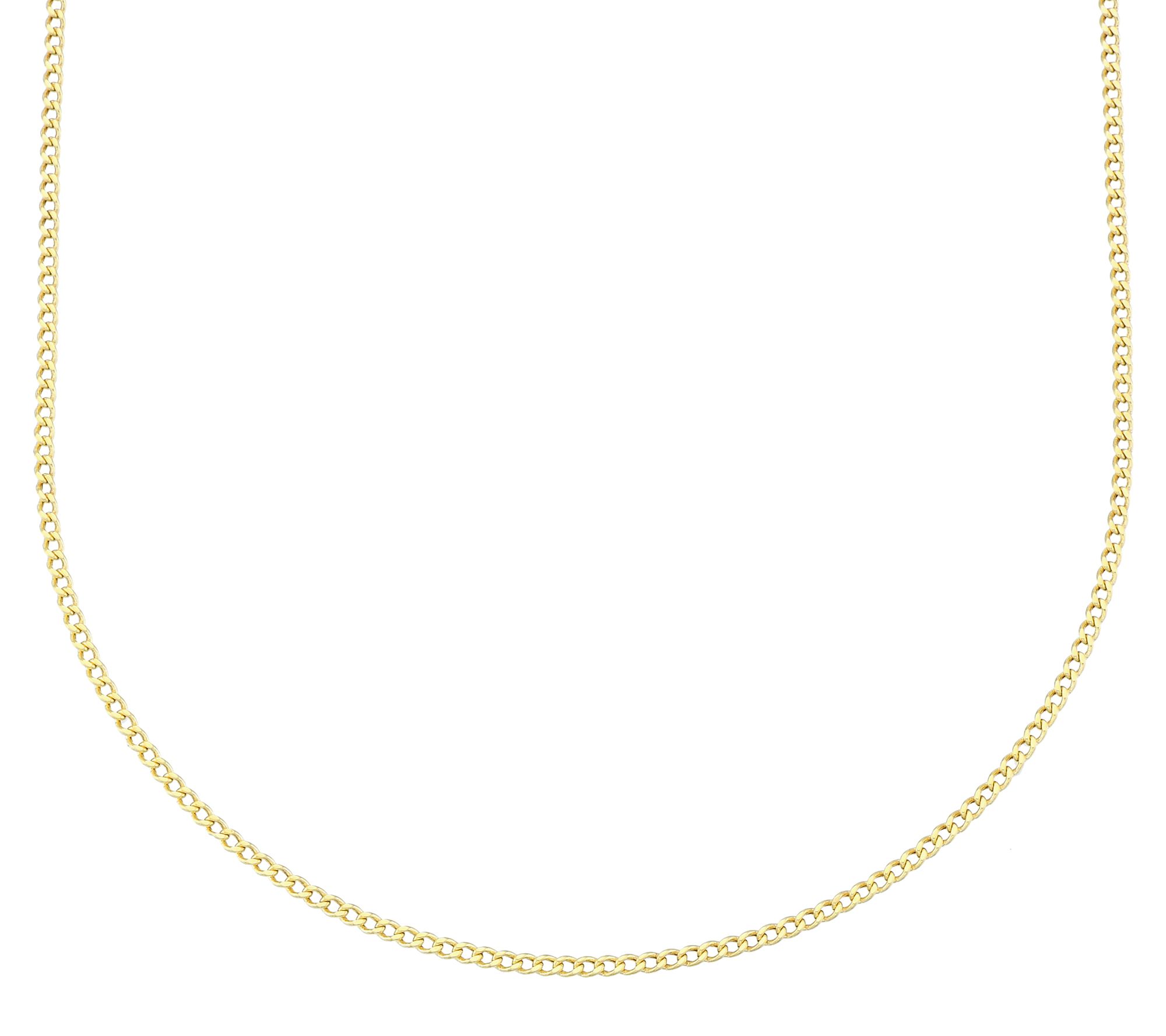 Adorna 14K Gold 2mm Curb Link Necklace