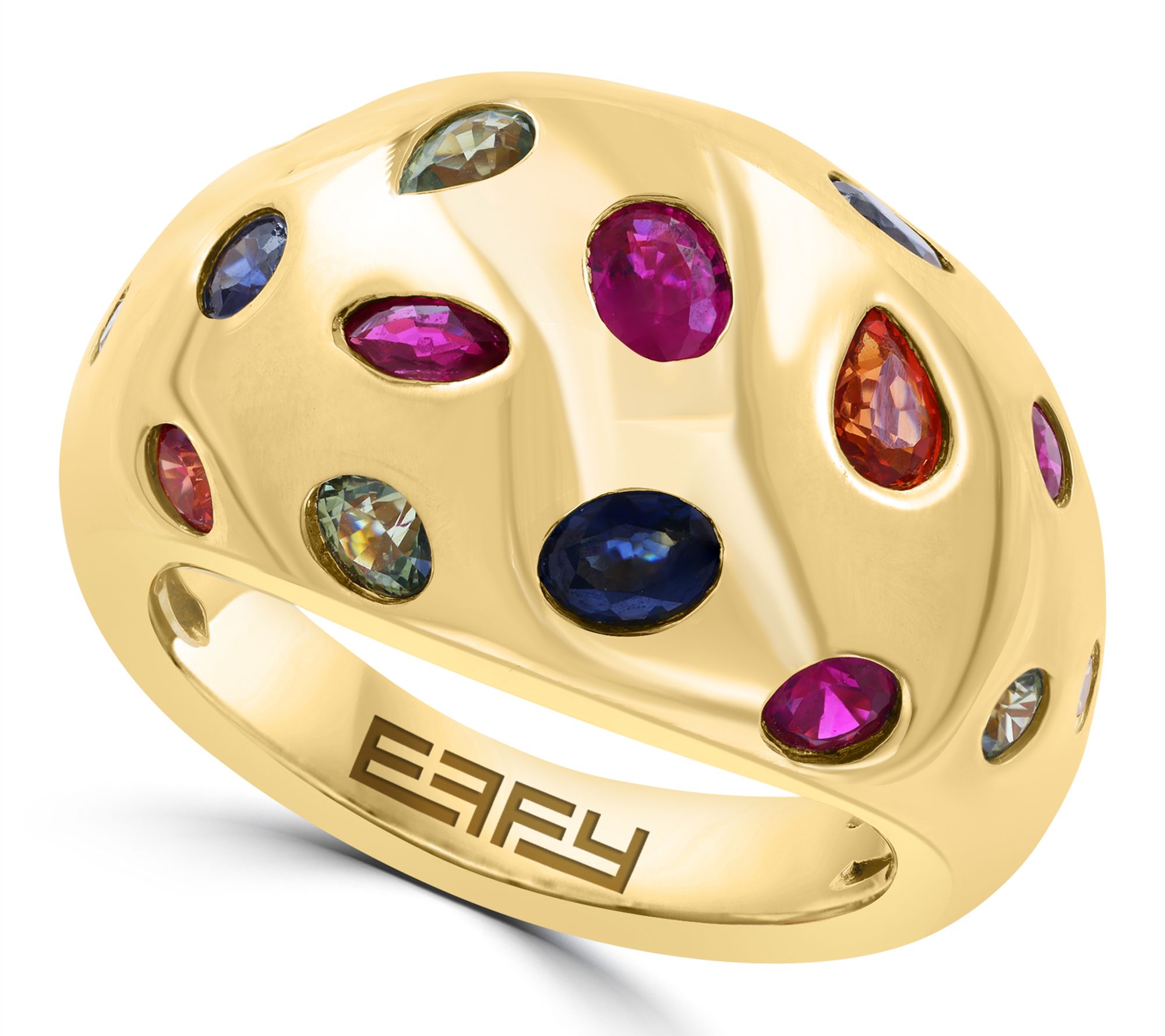 Effy Multi-Sapphire Dome Ring, 14K Gold Plated