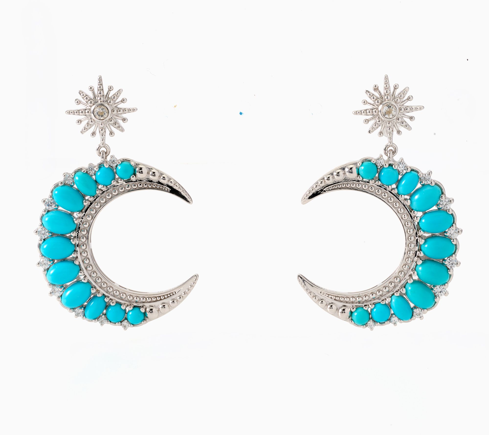 Dallas Prince Sterling Silver Sleeping Beauty Turquoise Earrings