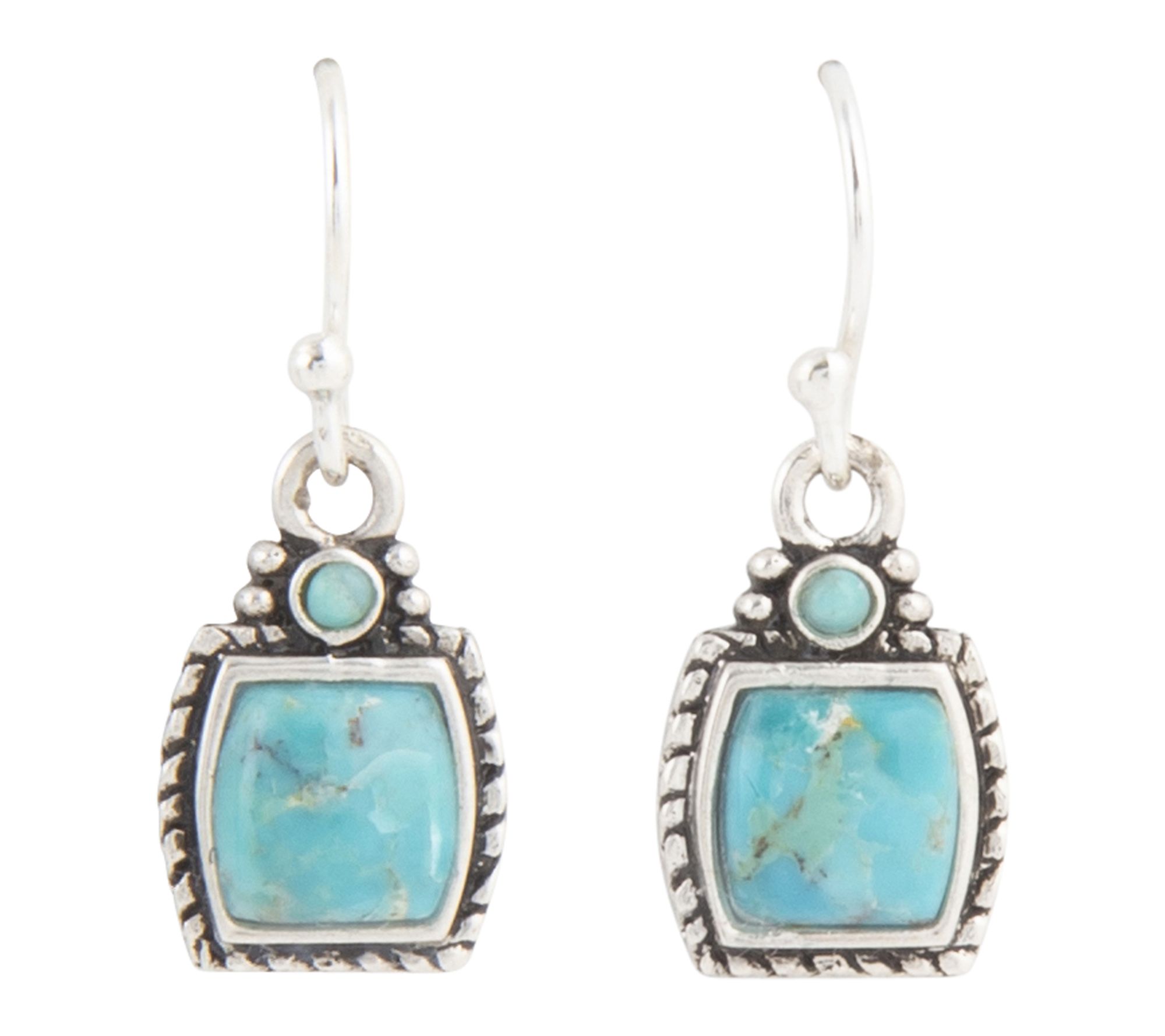 Barse Artisan Crafted Delicate Turquoise DangleEarrings