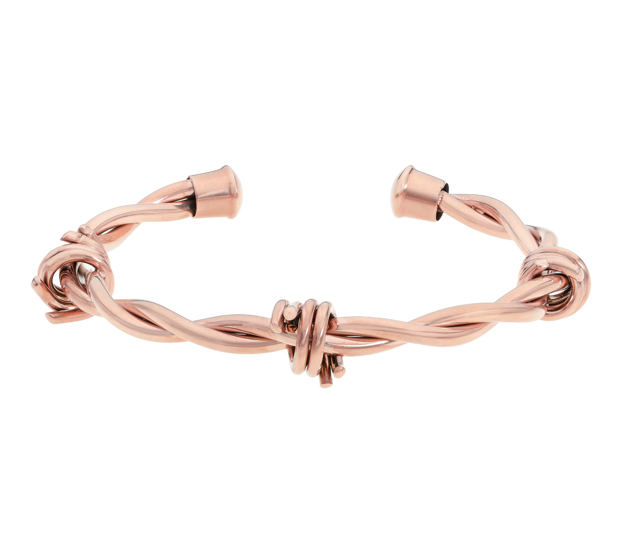 LYNX Men's Stainless Steel Barbed Wire Bangle Bracelet
