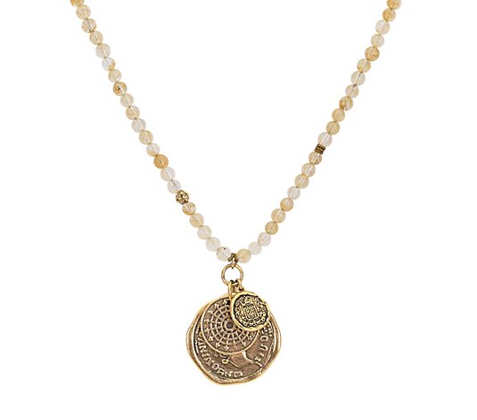 Linea by Louis Dell'Olio Trevi Beaded Coin Necklace