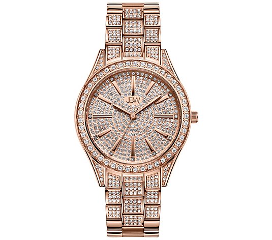 JBW Women's Cristal 1/10 cttw Diamond Rose-Plated Watch