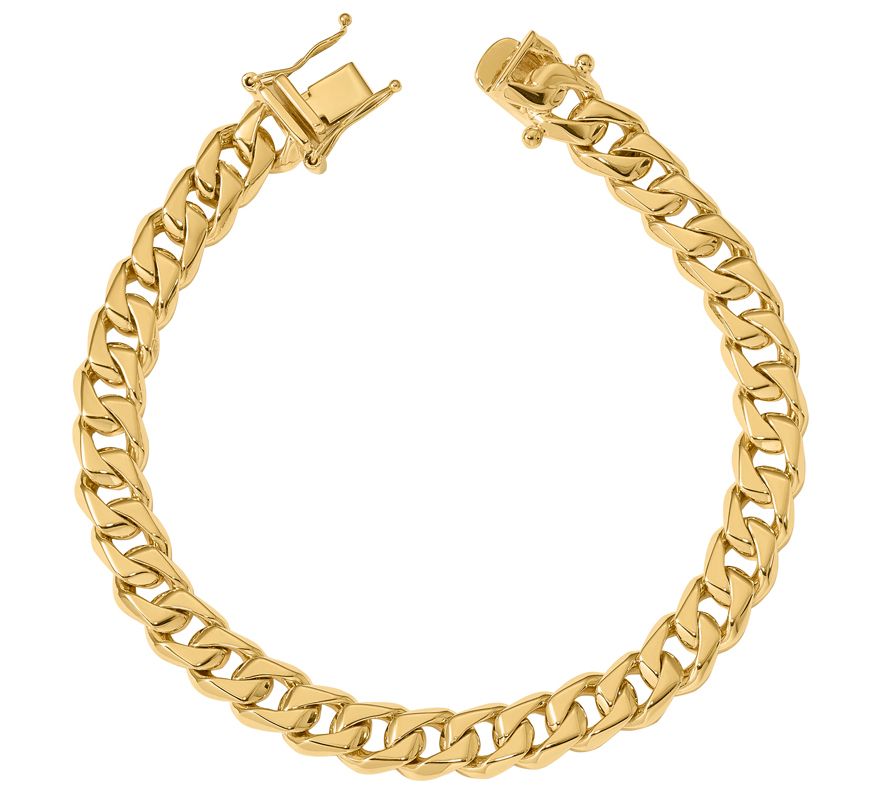 14K Gold Traditional Curb Link Bracelet, 43.0g - QVC.com