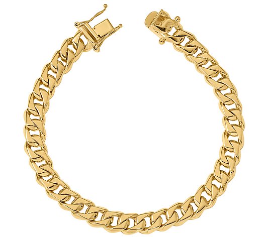 14K Gold Traditional Curb Link Bracelet, 43.0g