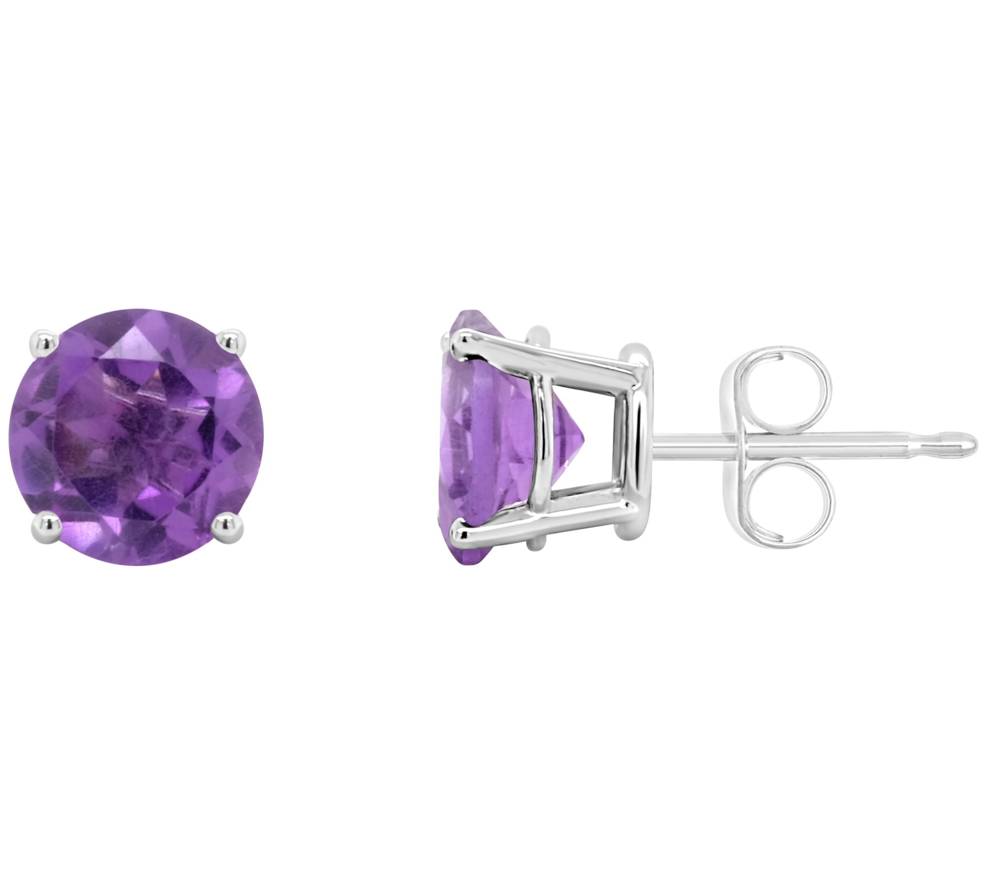 Affinity Birthstone 7mm Round Basket Stud Earrngs, Sterling