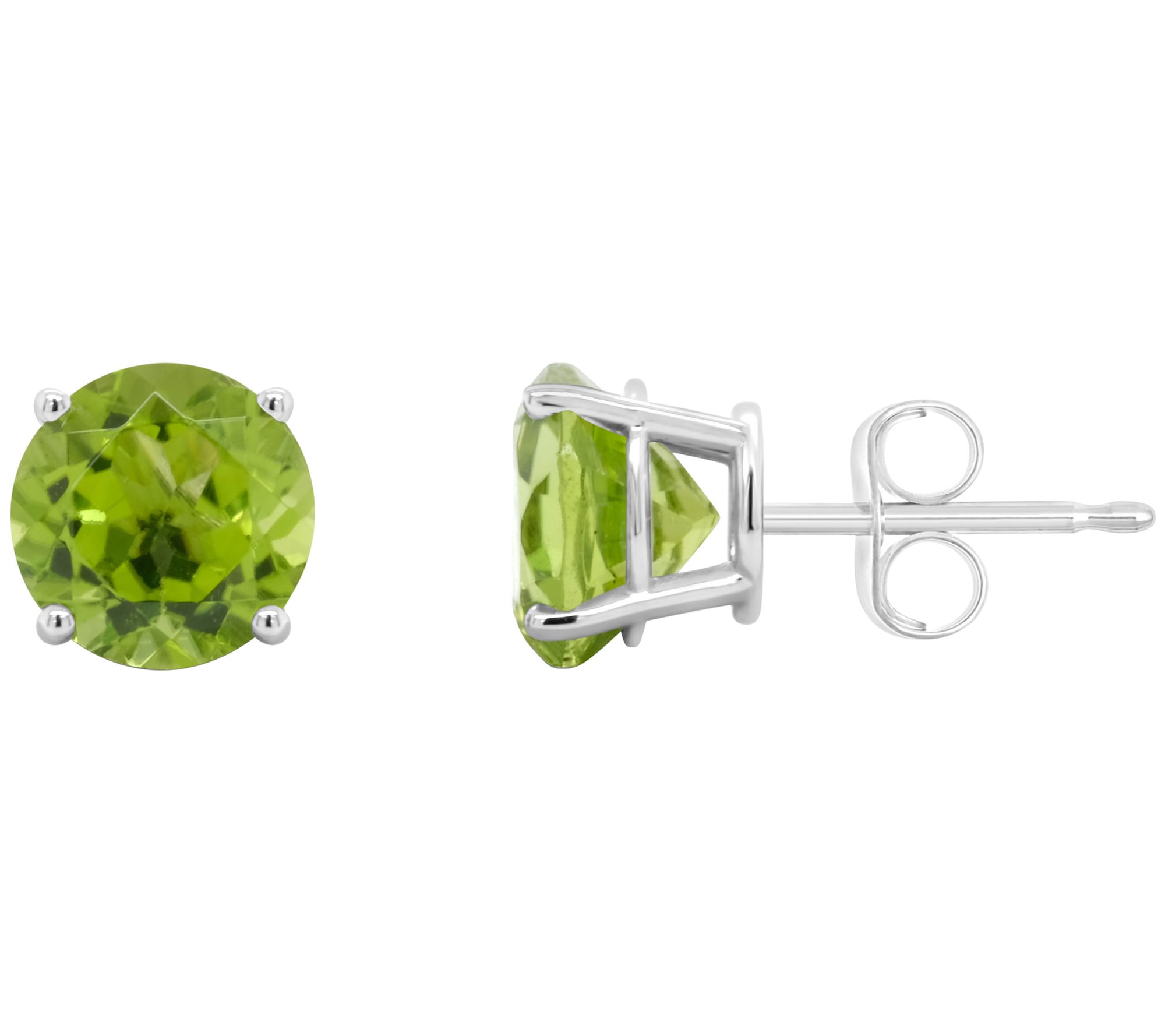 Affinity Birthstone 7mm Round Basket Stud Earrngs, Sterling