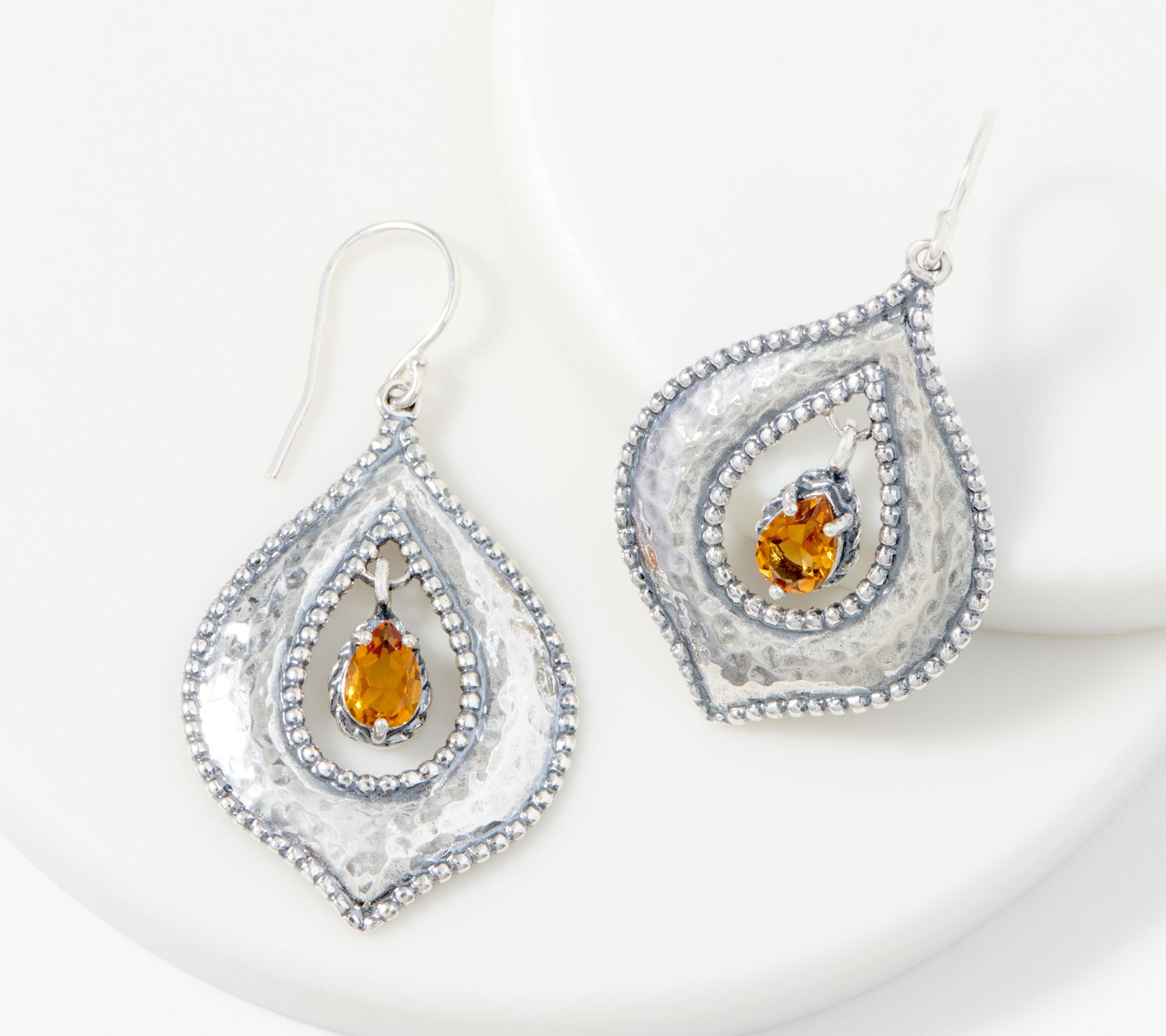  Or Paz Sterling Silver Gemstone Dangle Earrings - J362288