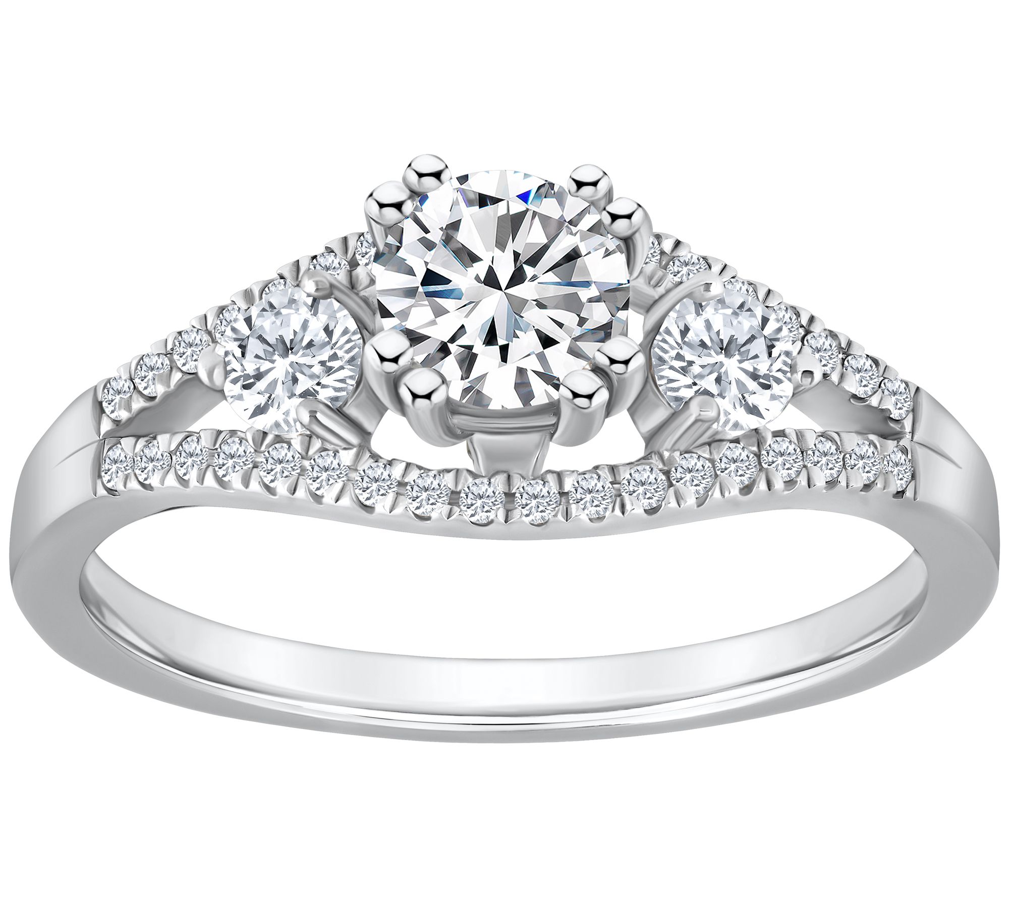 Affinity 0.75 cttw Diamond 3-Stone Ring, 14K Go ld