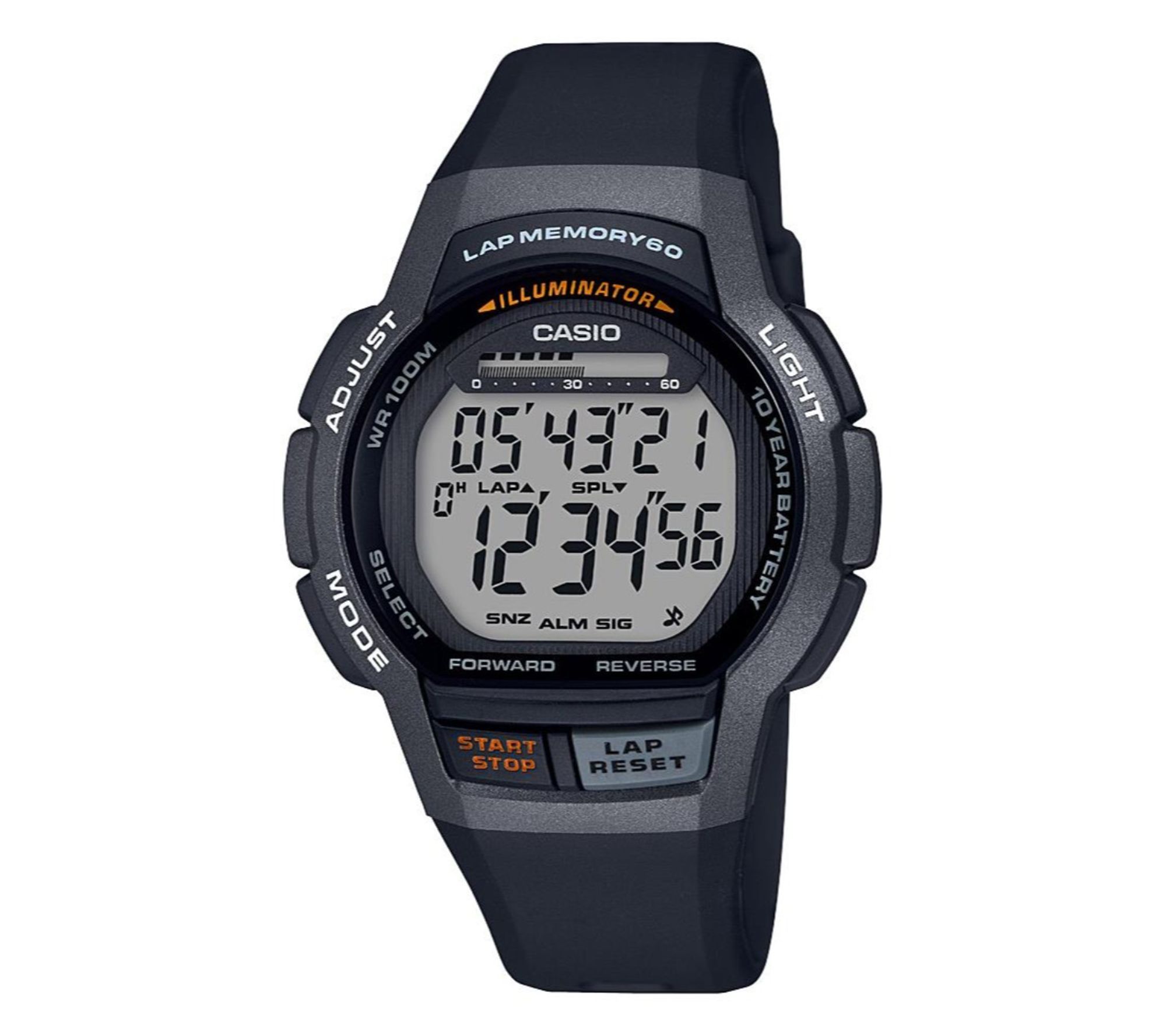 Casio Men's 60-Lap Runner's Watch - Black