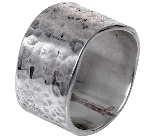 Novica Artisan Crafted Sterling Wide Band Ring - QVC.com