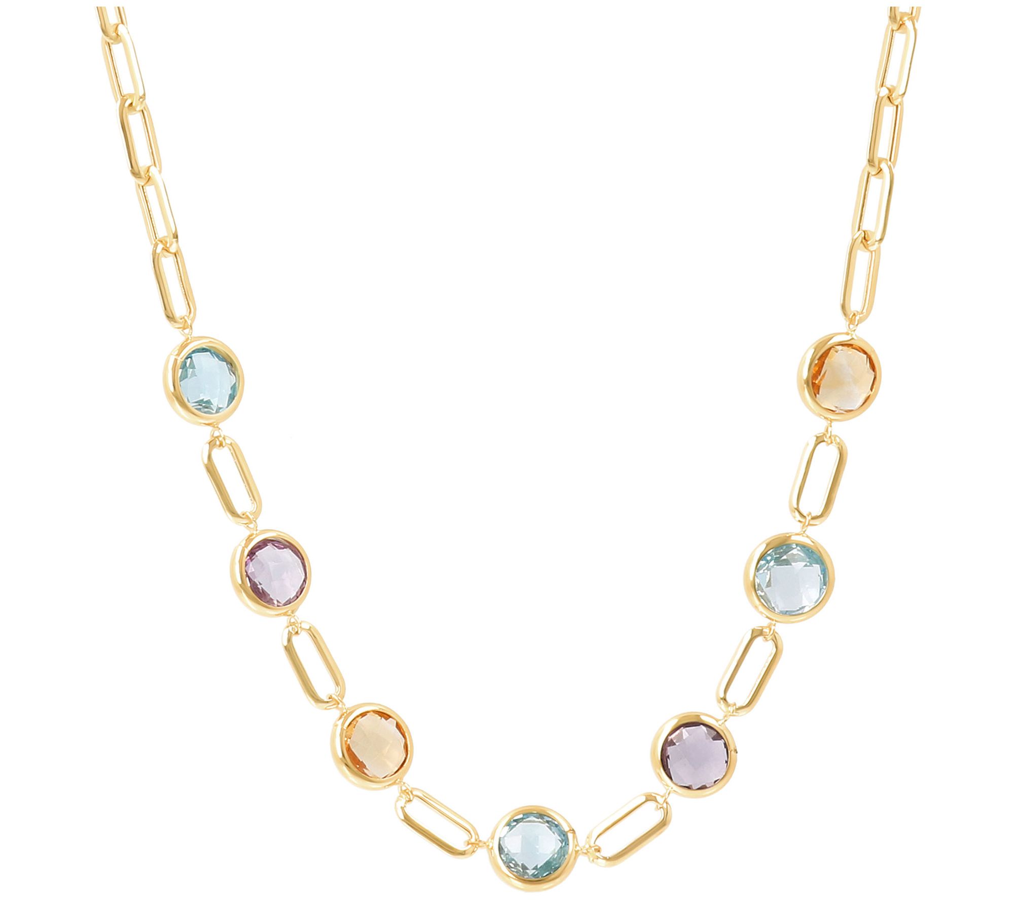 Arte d'Oro 21.95 cttw Paperclip Link Necklace, 8K Gold