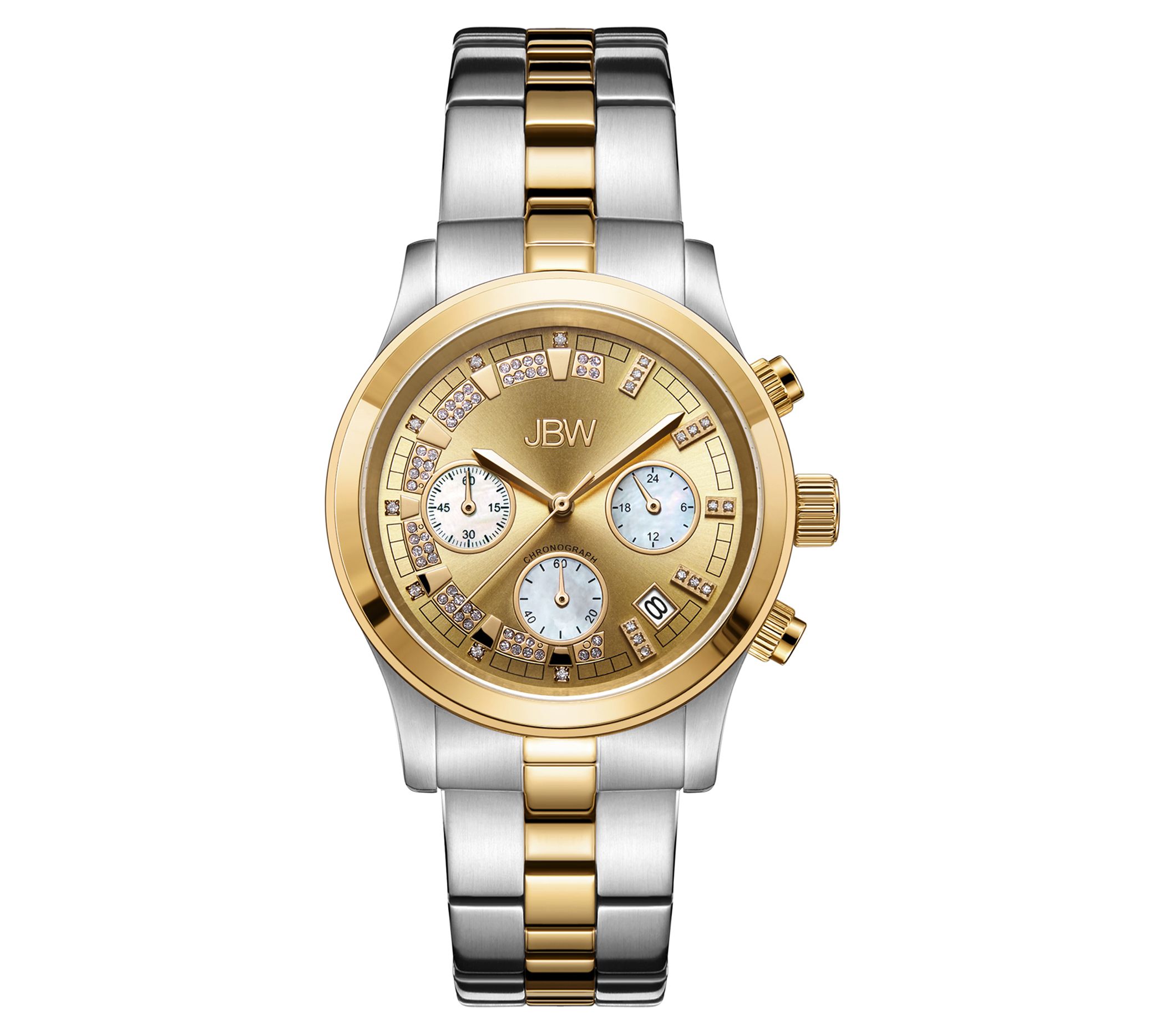 JBW Unisex Muse Diamond Accent Two-Tone Stainle ss Watch
