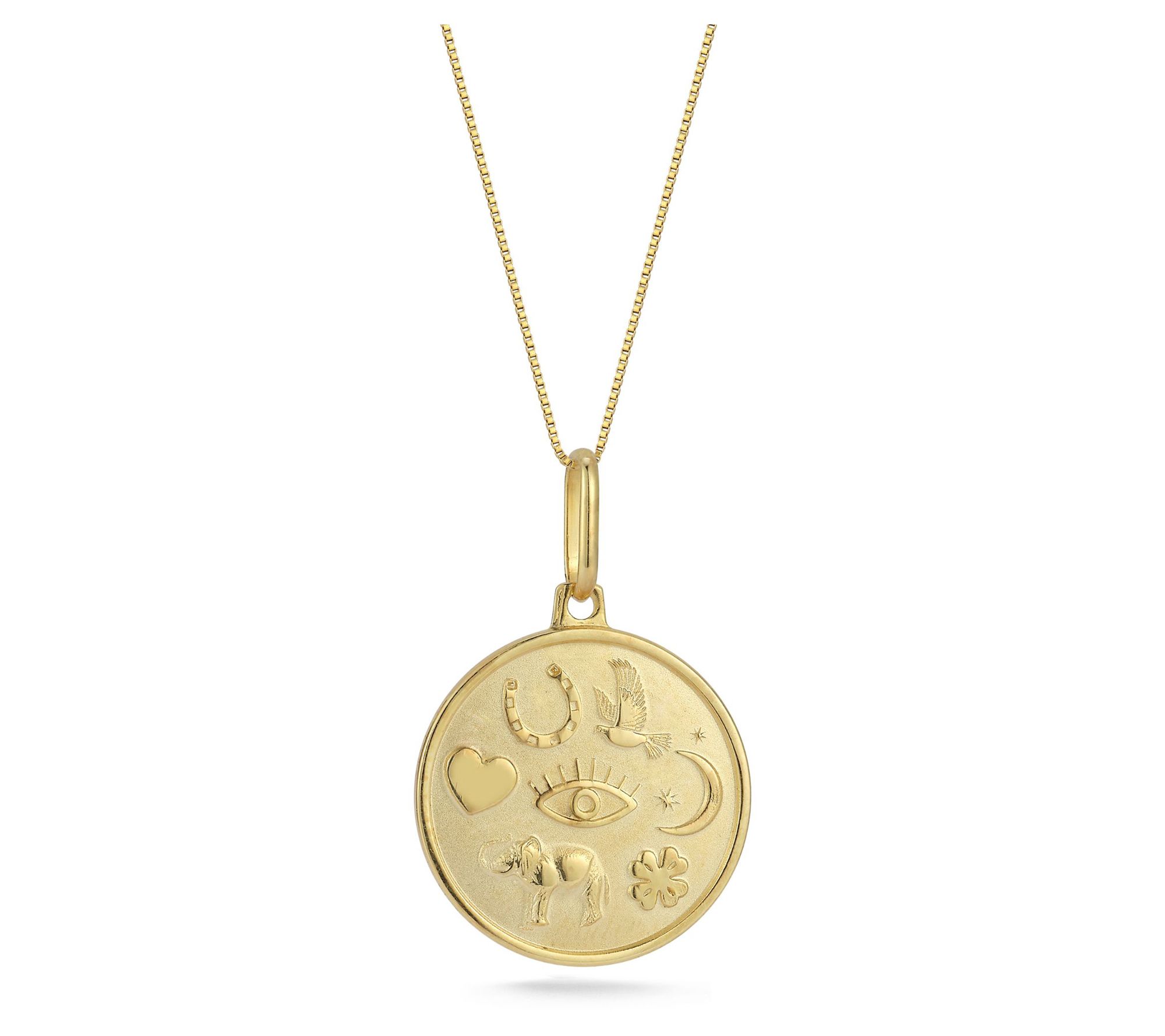 Gold lucky sale charm pendant