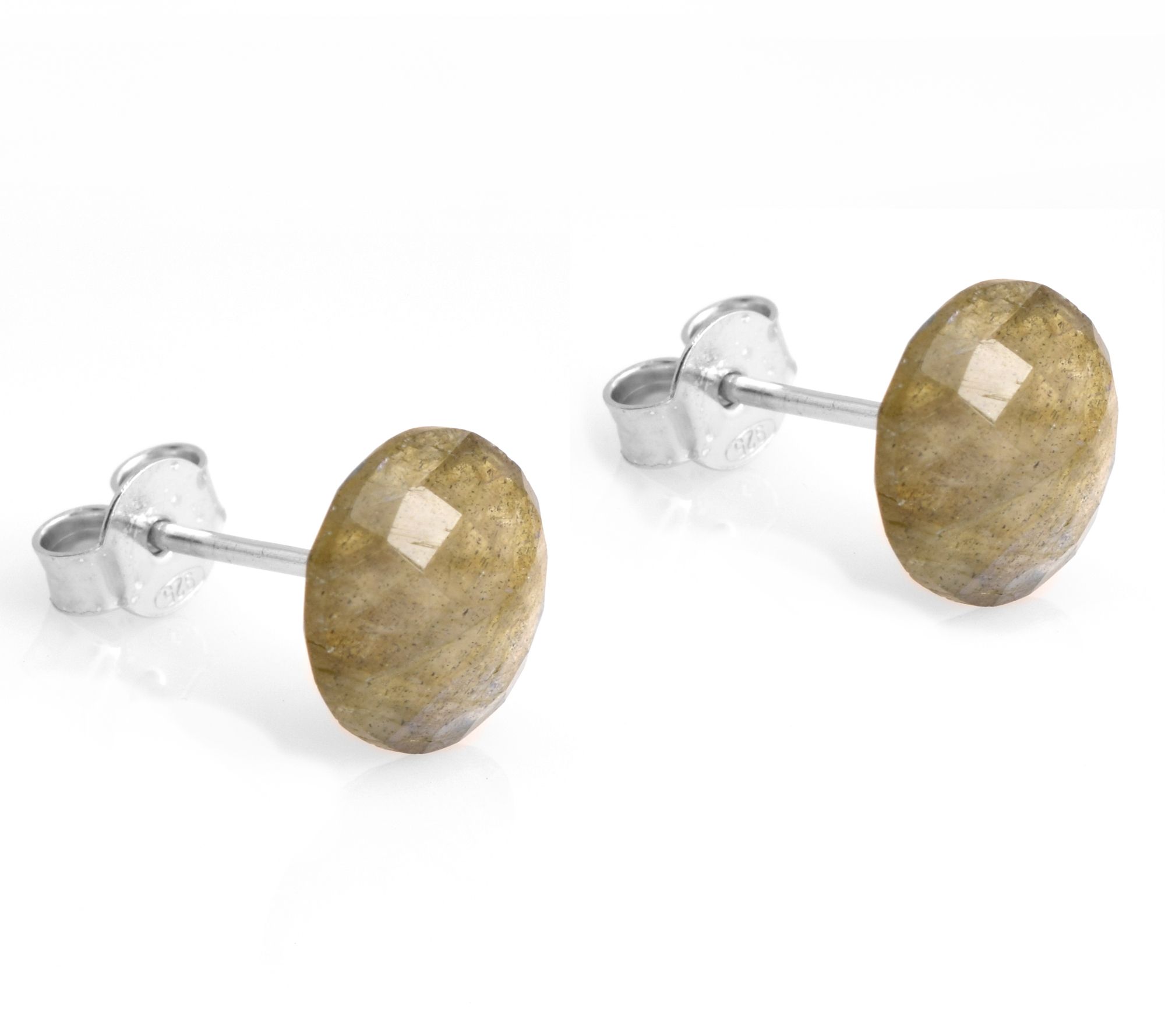 Affinity Gems Labradorite Stud Earrings, Sterling Silver