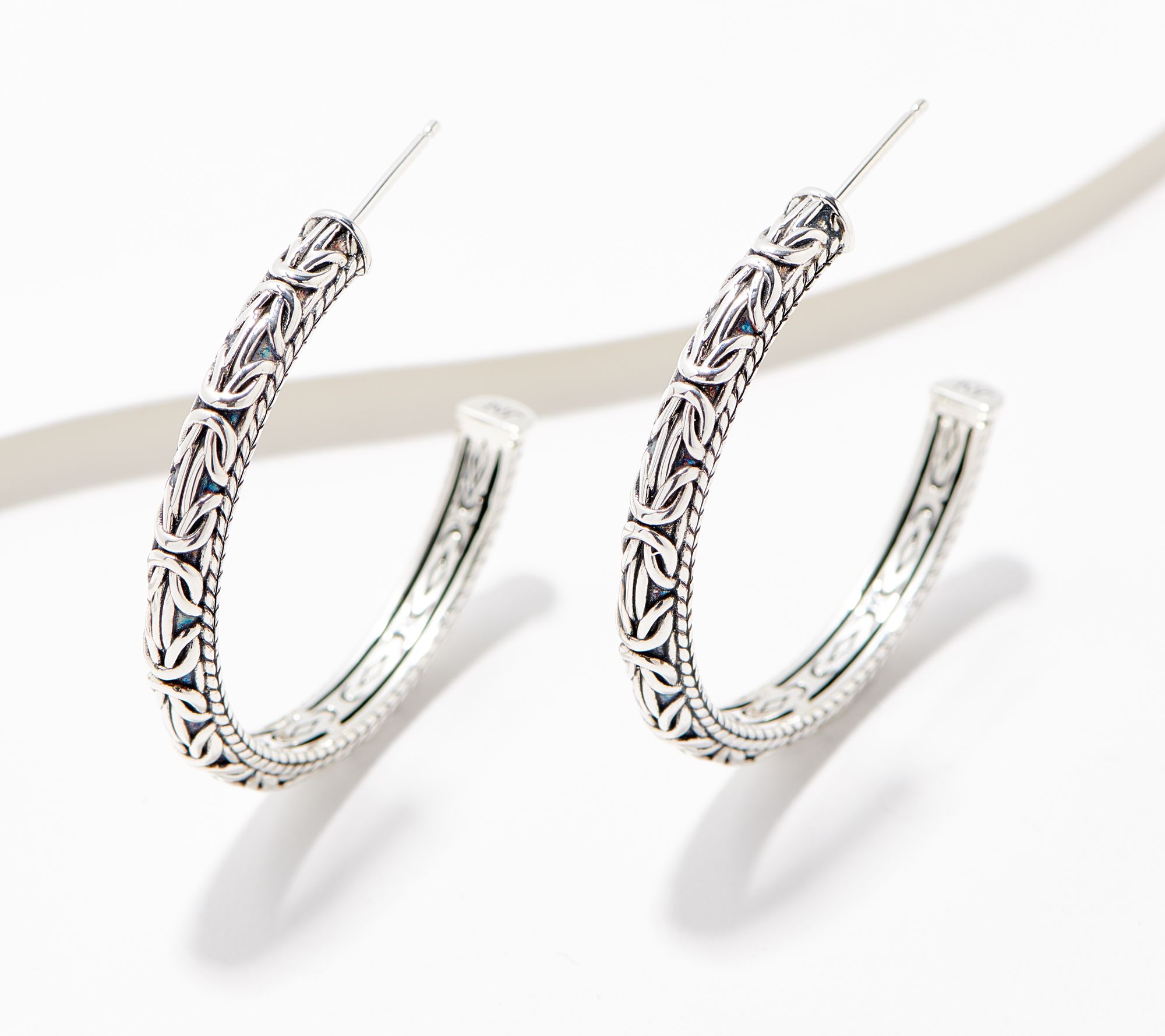 Byzantine earrings sterling on sale silver