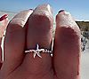 Goddaughters Sterling Silver White Topaz Mini Starfish Ring, 4 of 4