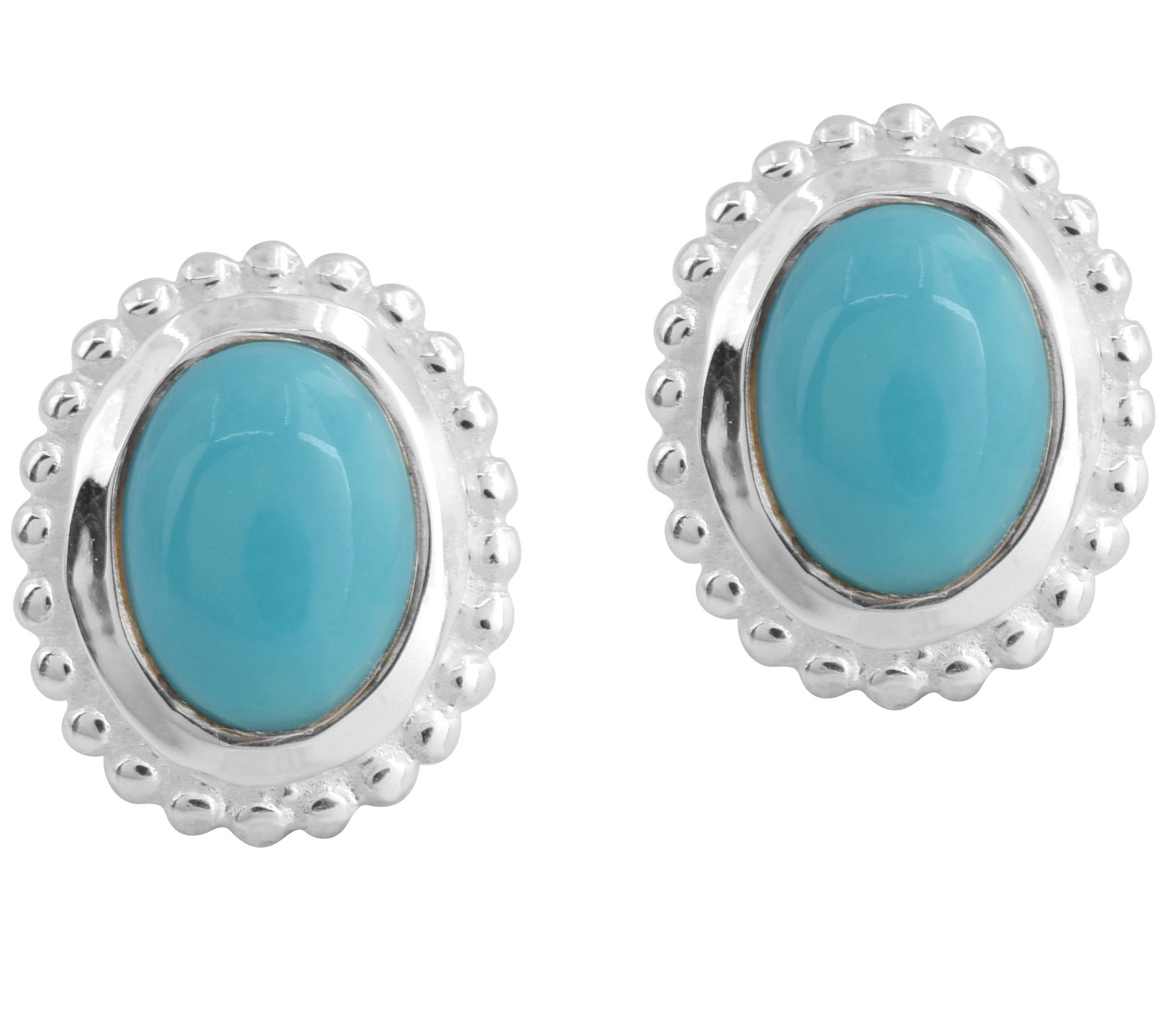 Affinity Gems Turquoise Stud Earrings, Sterling