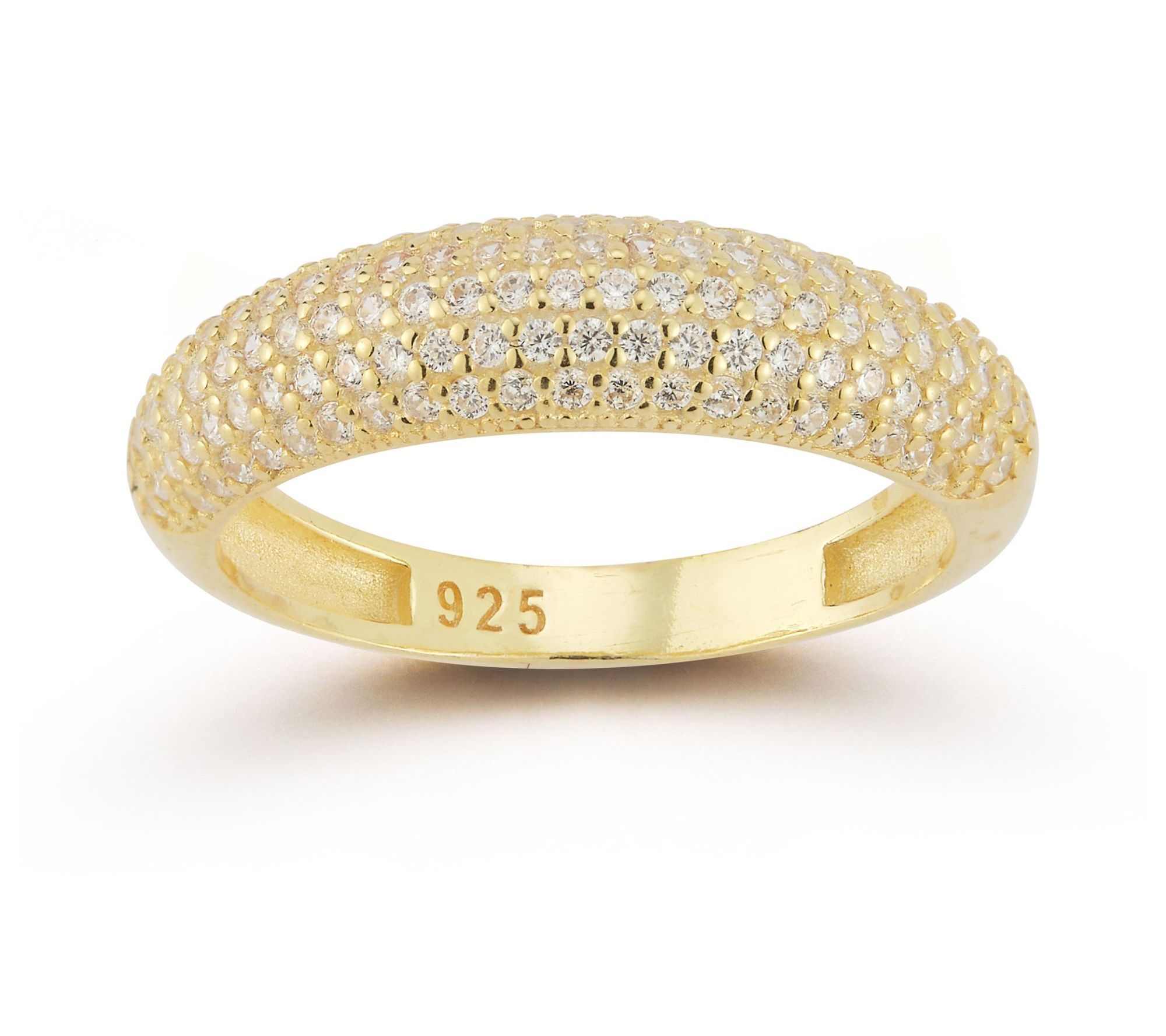 Sterlina Silver Pave Band Ring, Sterling