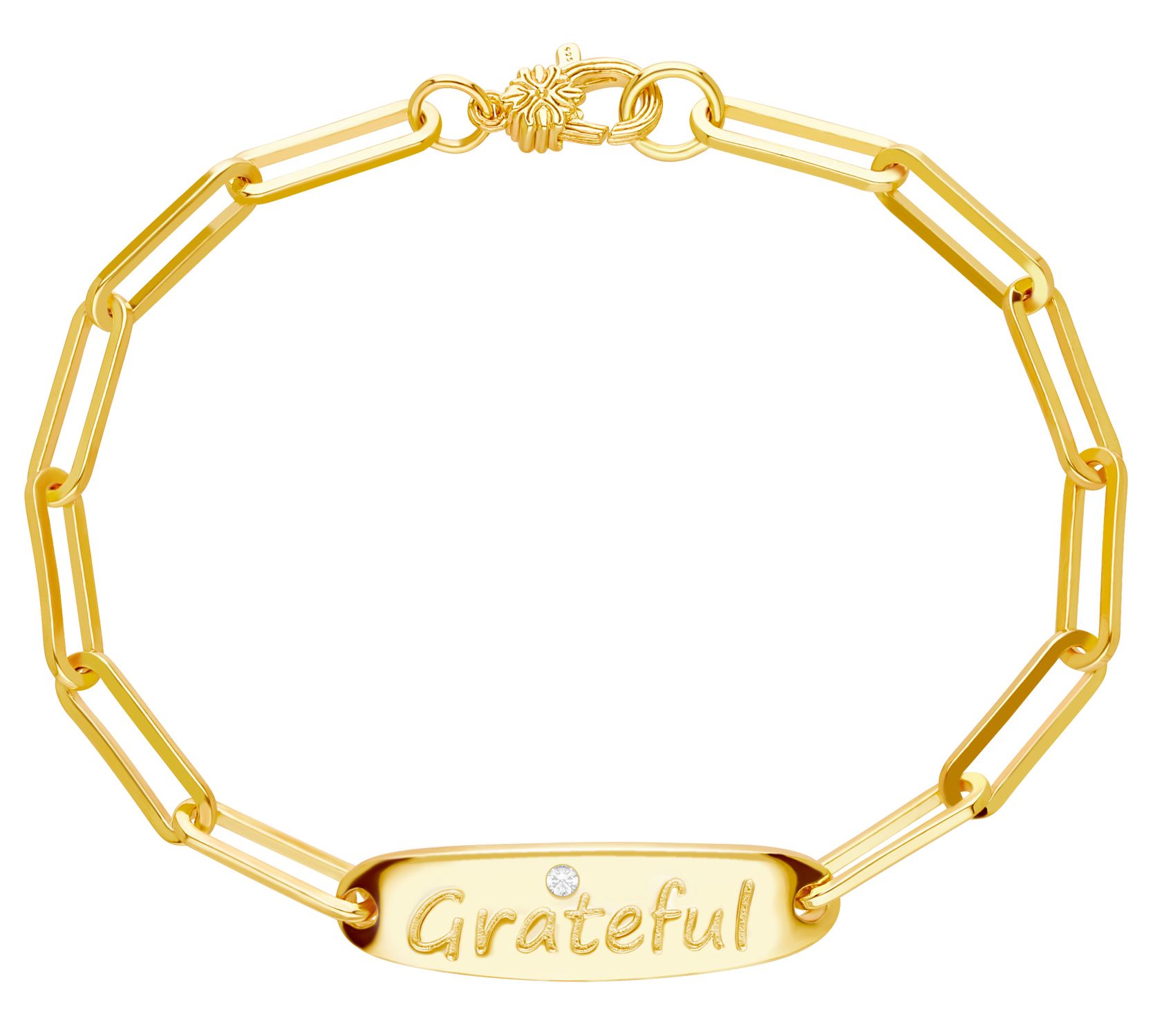 Ariva 18K Gold Clad Diamonique Affirmation Bracelet