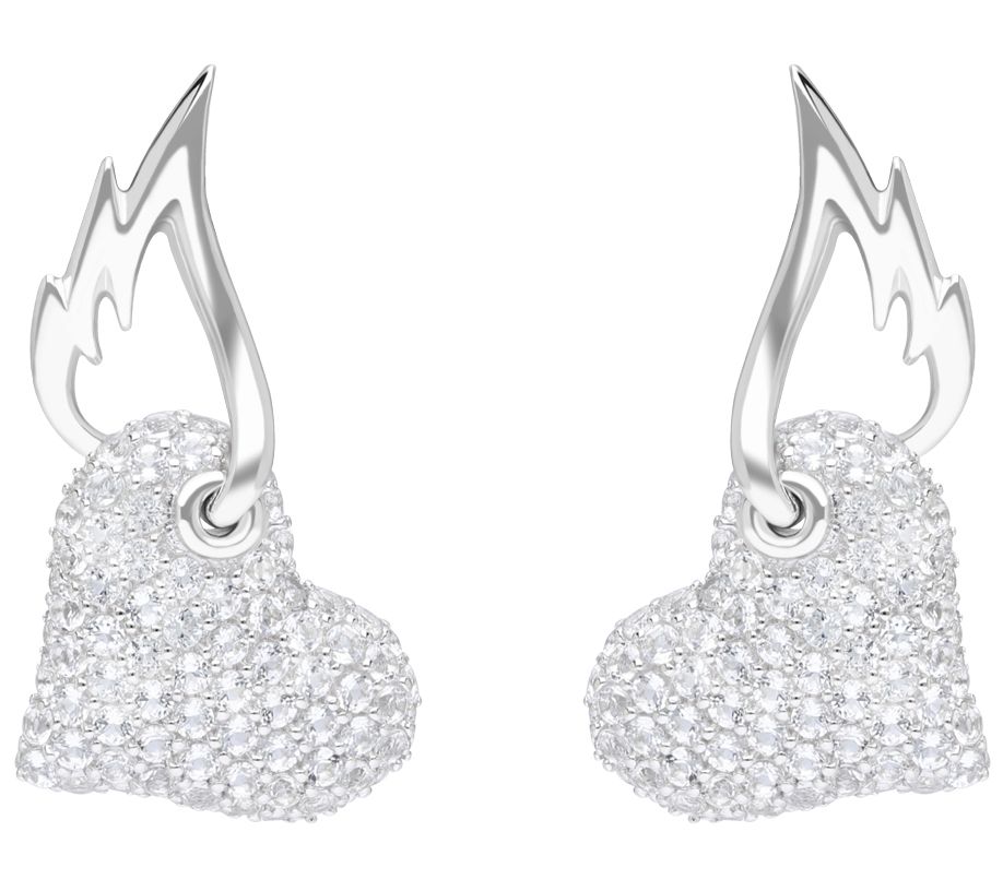 Margo Manhattan Sterling White Topaz Heart WingEarrings