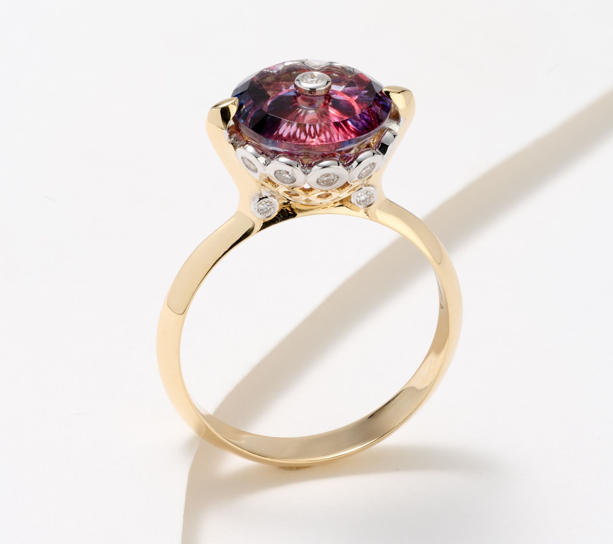 Glenn Lehrer Torus Cut Gemstone Circles Ring, 14K Gold