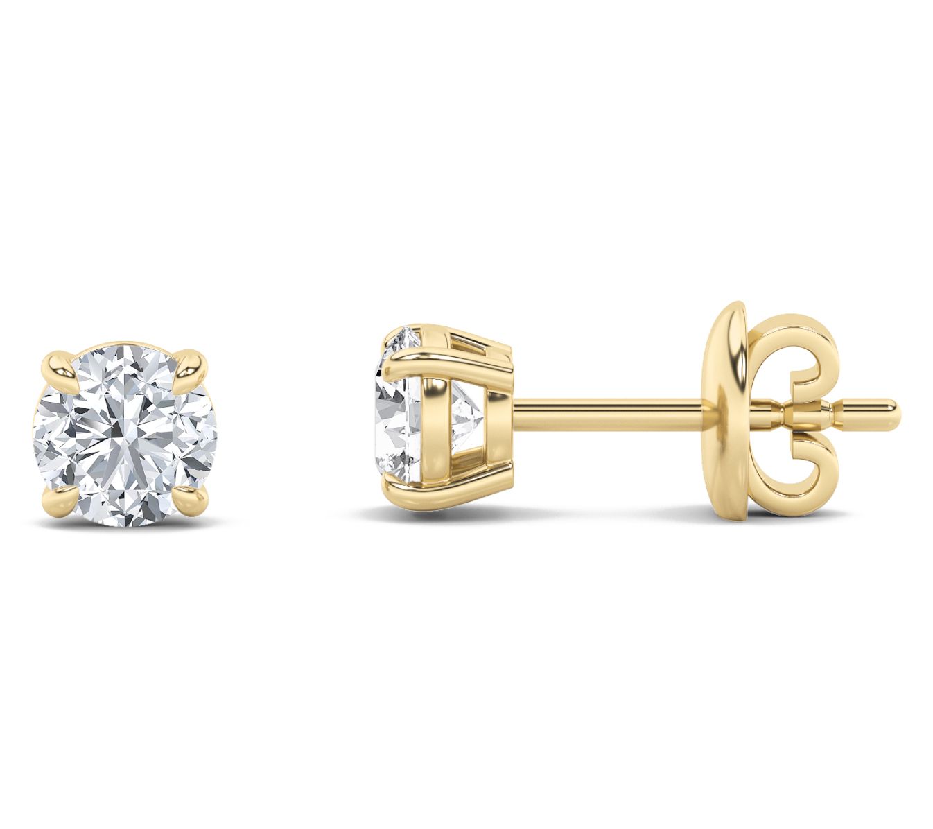 Fire Light 5.00 cttw Lab Grown Diamond Stud Earrings, 14K Gold