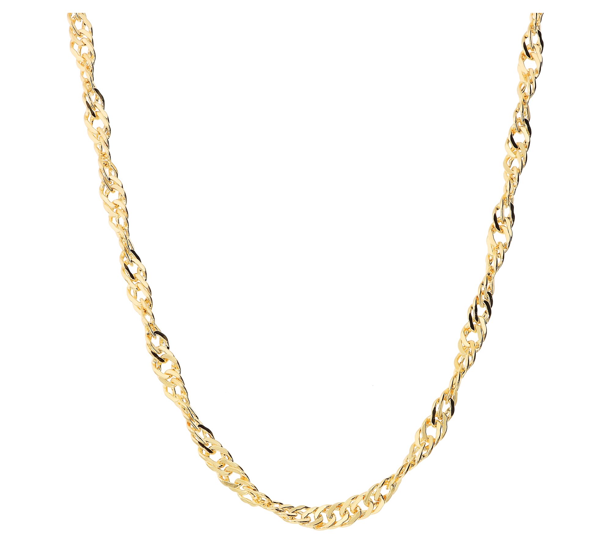Bronzo Italia 20" Singapore Chain Necklace